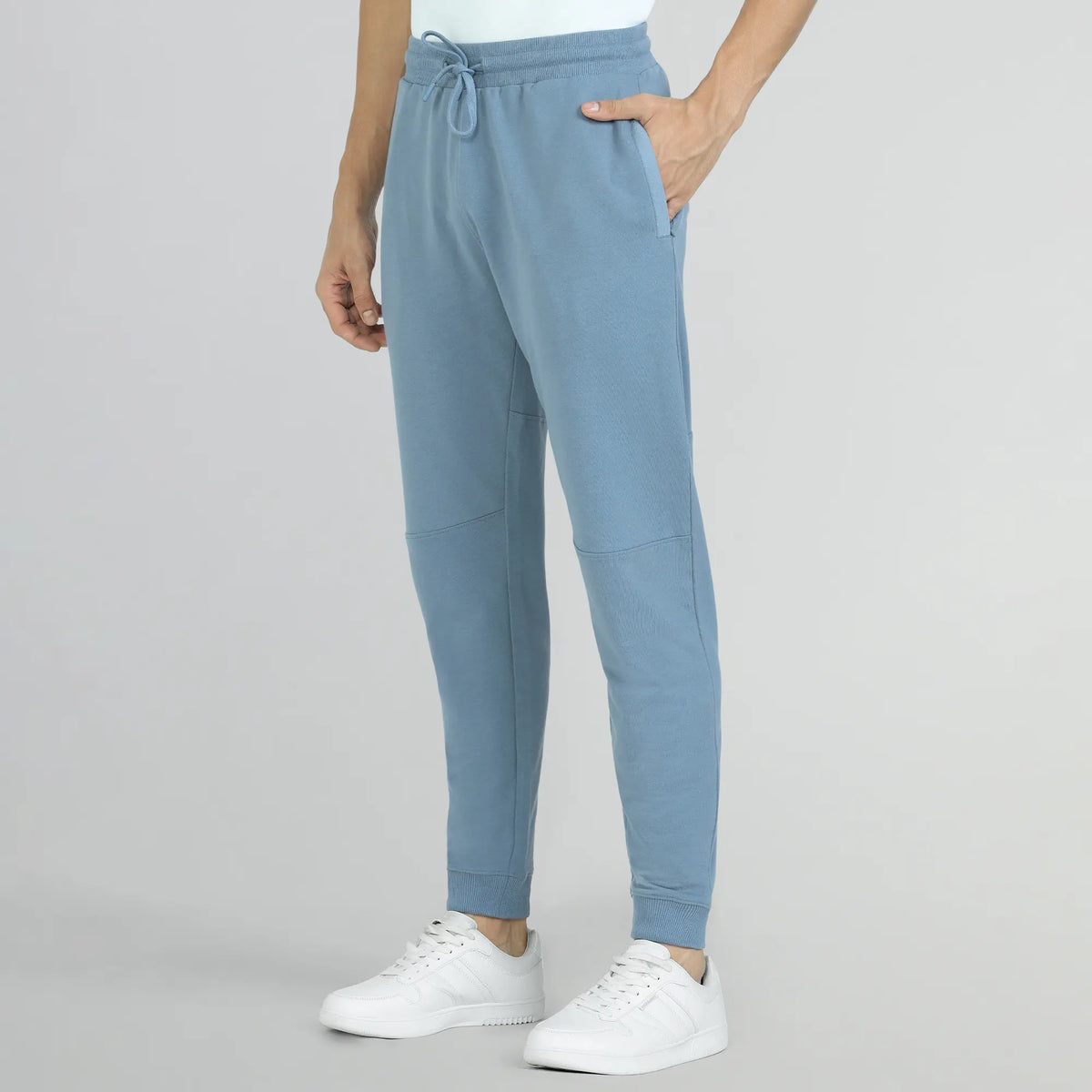 Quest French Terry Cotton-Blend Joggers Ice Blue - XYXX Crew