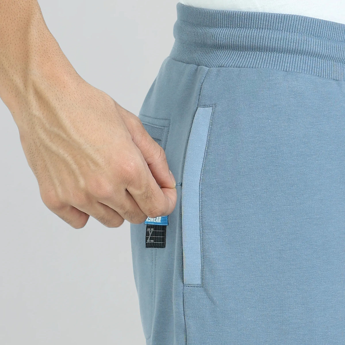 Quest French Terry Cotton-Blend Joggers Ice Blue - XYXX Crew