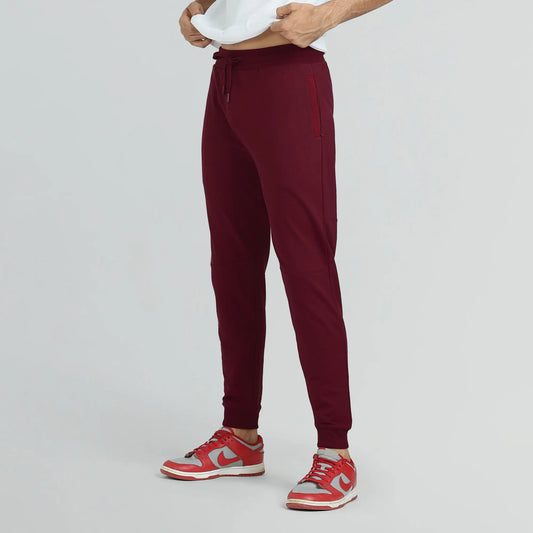 Quest French Terry Cotton-Blend Joggers Scarlet Red - XYXX Crew