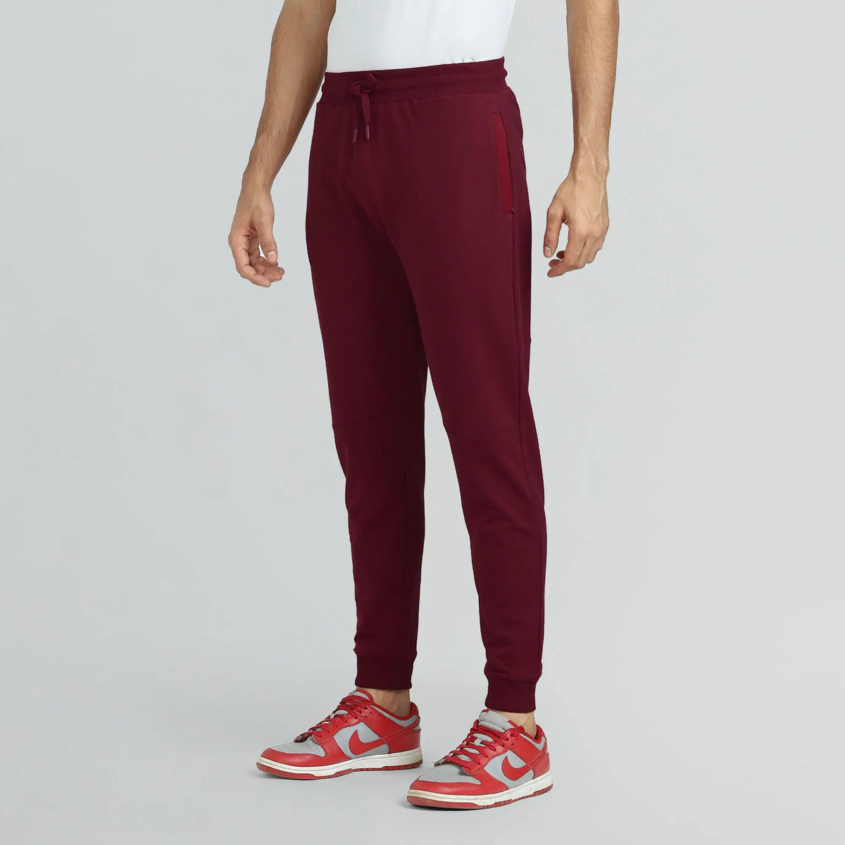Quest French Terry Cotton-Blend Joggers Scarlet Red - XYXX Crew