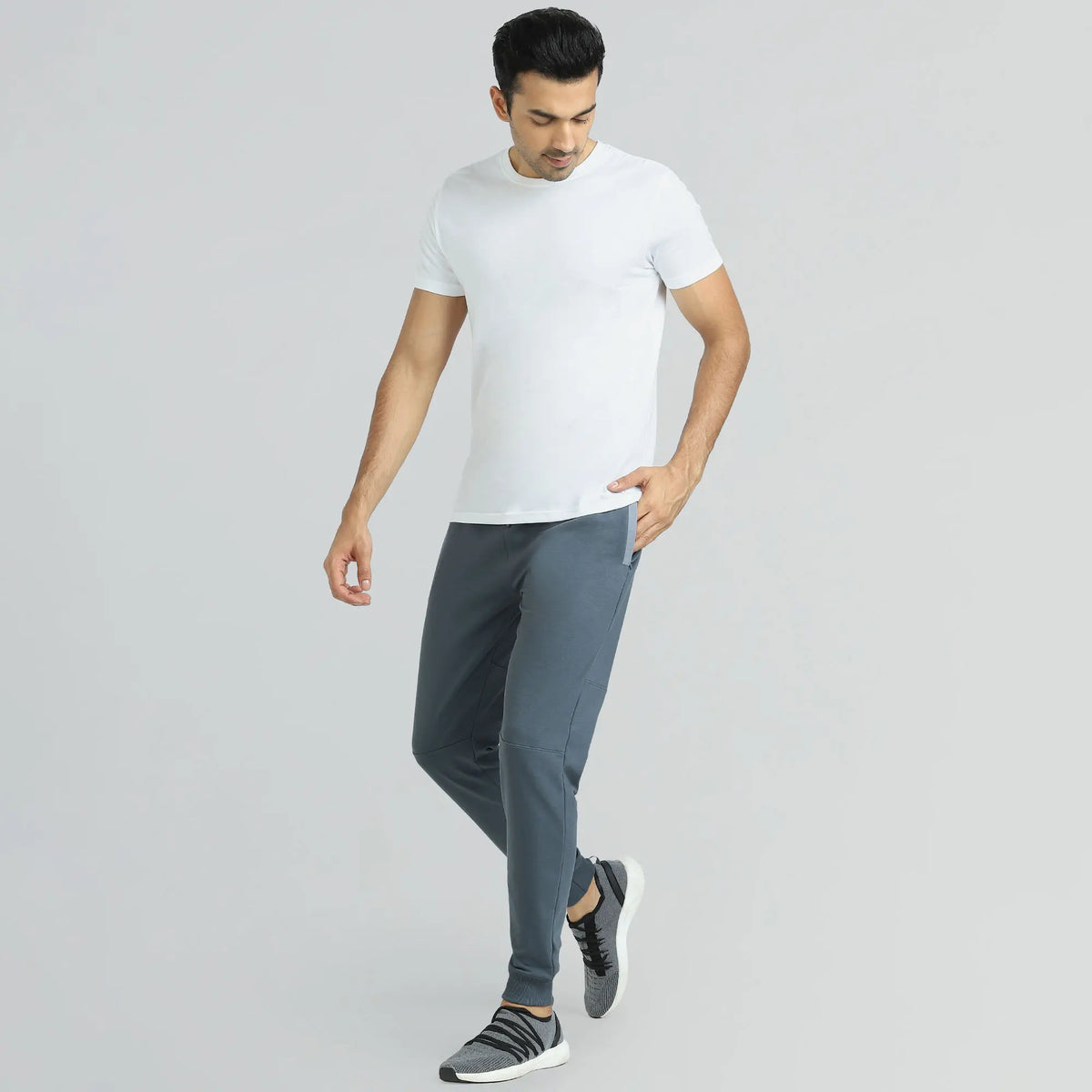Quest French Terry Cotton-Blend Joggers Slate Grey - XYXX Crew