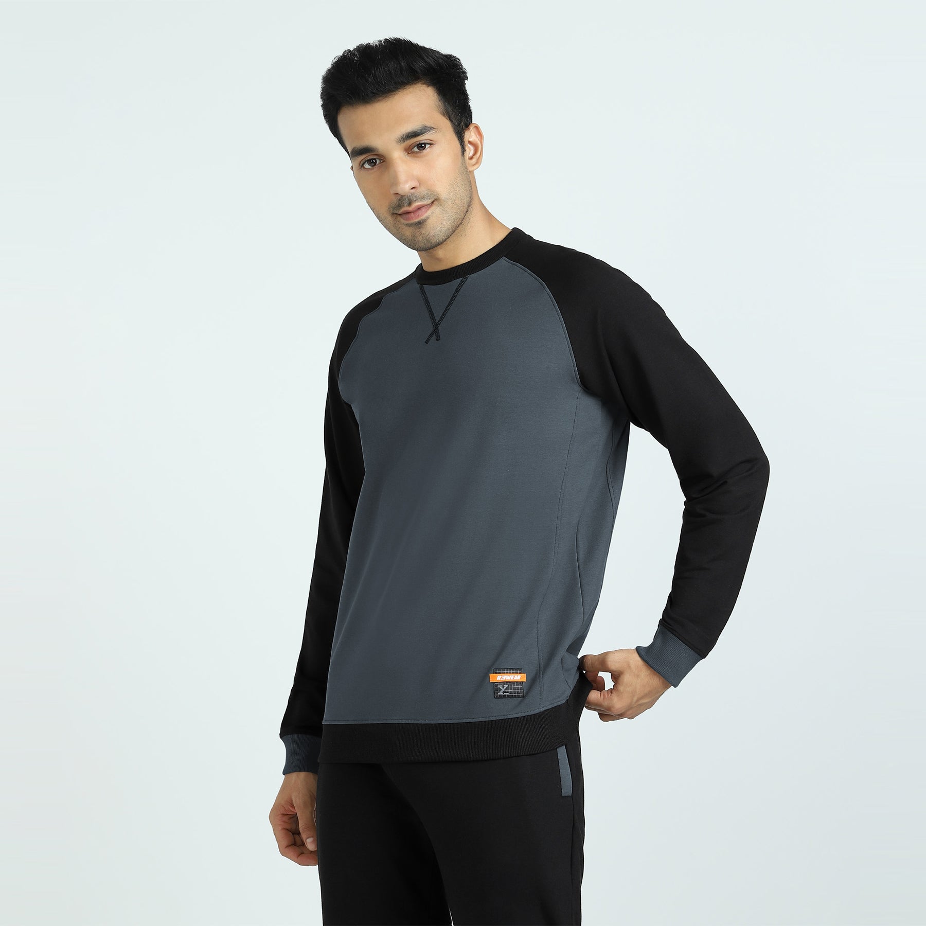 Quest French Terry Cotton-Blend Sweatshirt For Men Phantom Grey - XYXX Crew