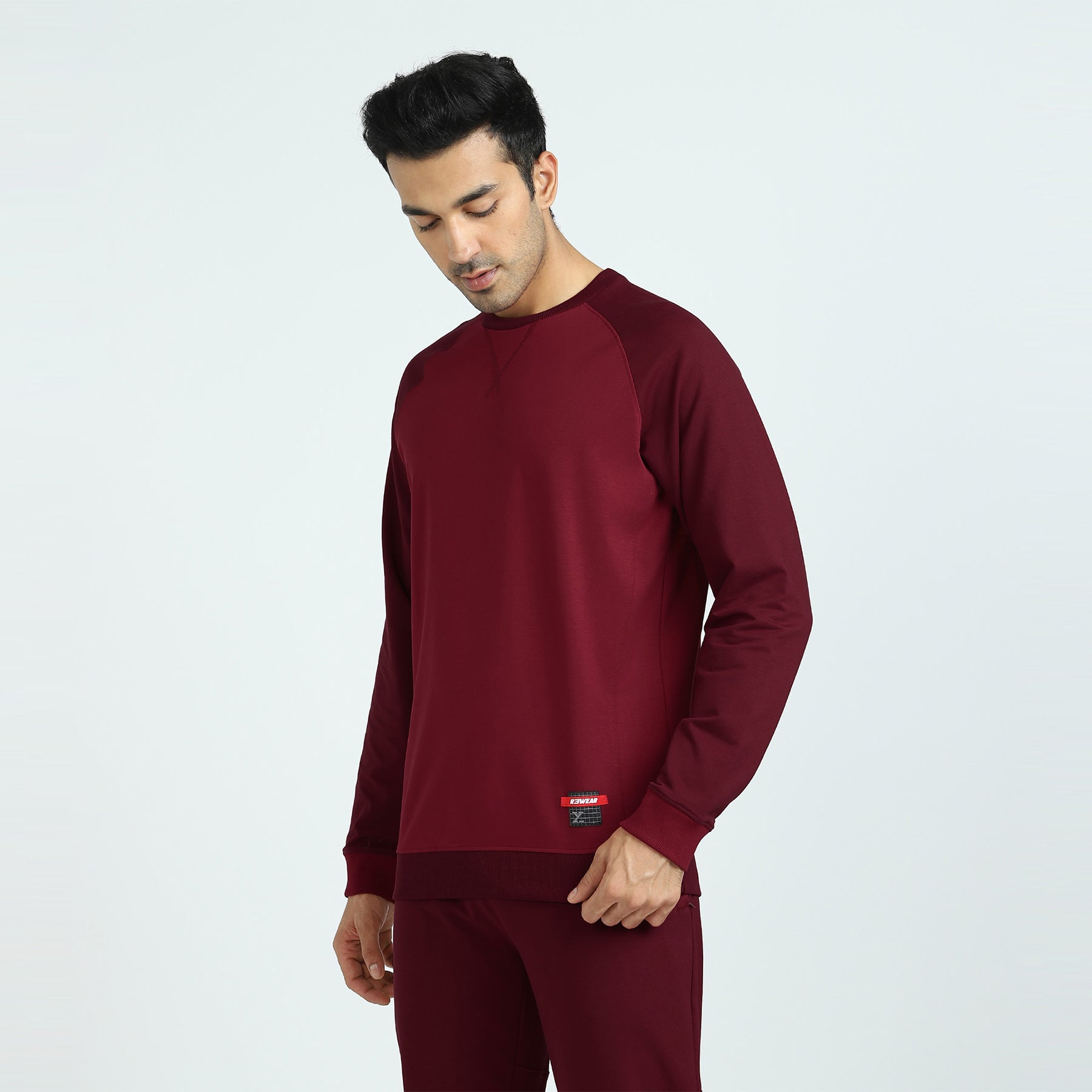 Quest French Terry Cotton-Blend Sweatshirt For Men Scarlet Red - XYXX Crew