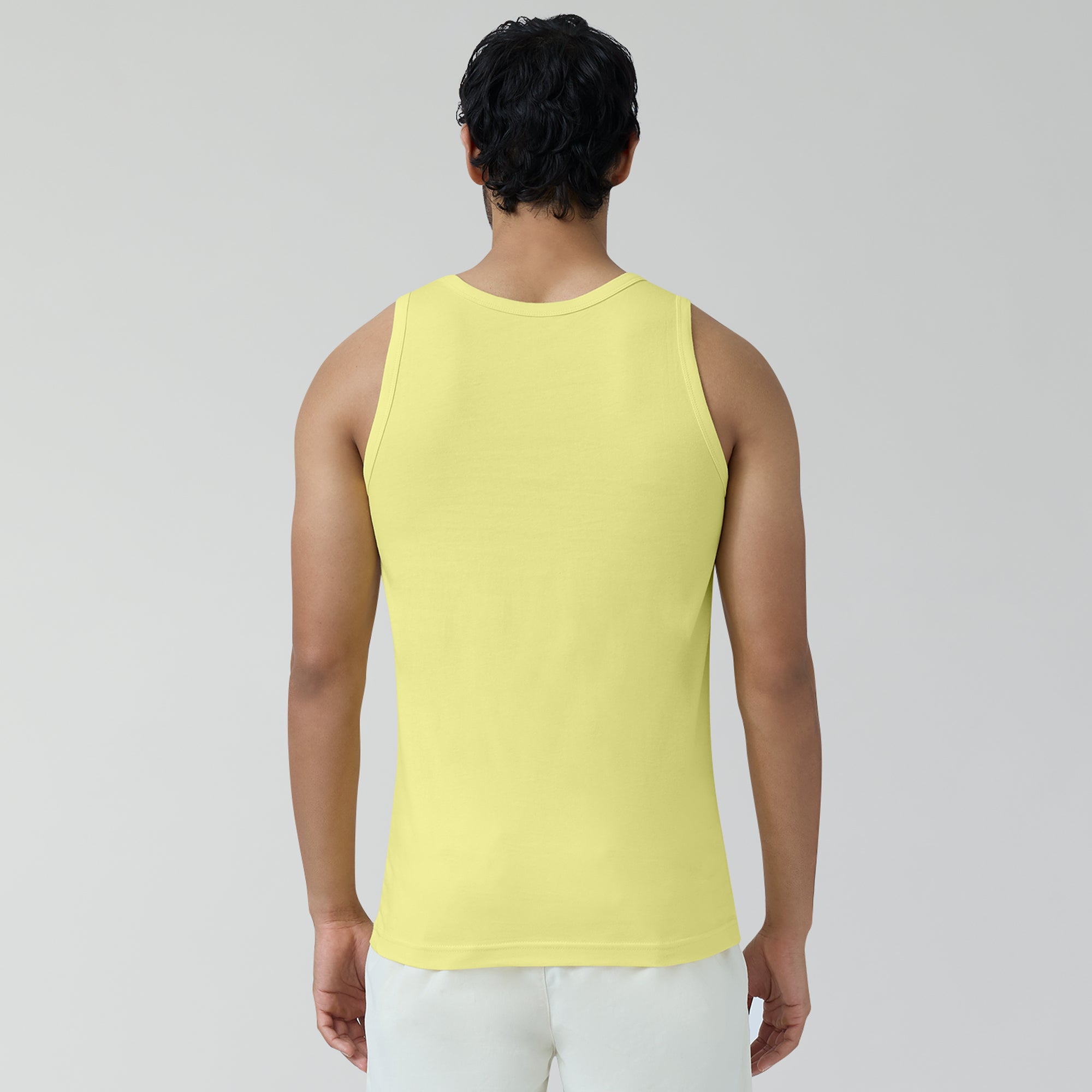 Renew Combed Cotton Tank Tops Butter Yellow