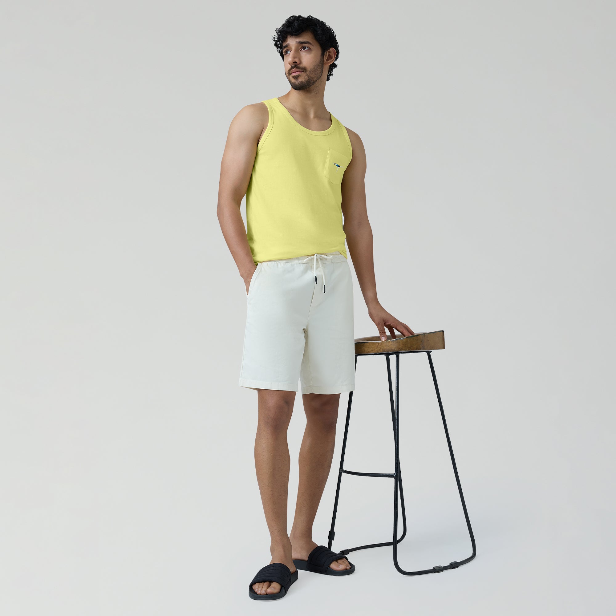 Renew Combed Cotton Tank Tops Butter Yellow