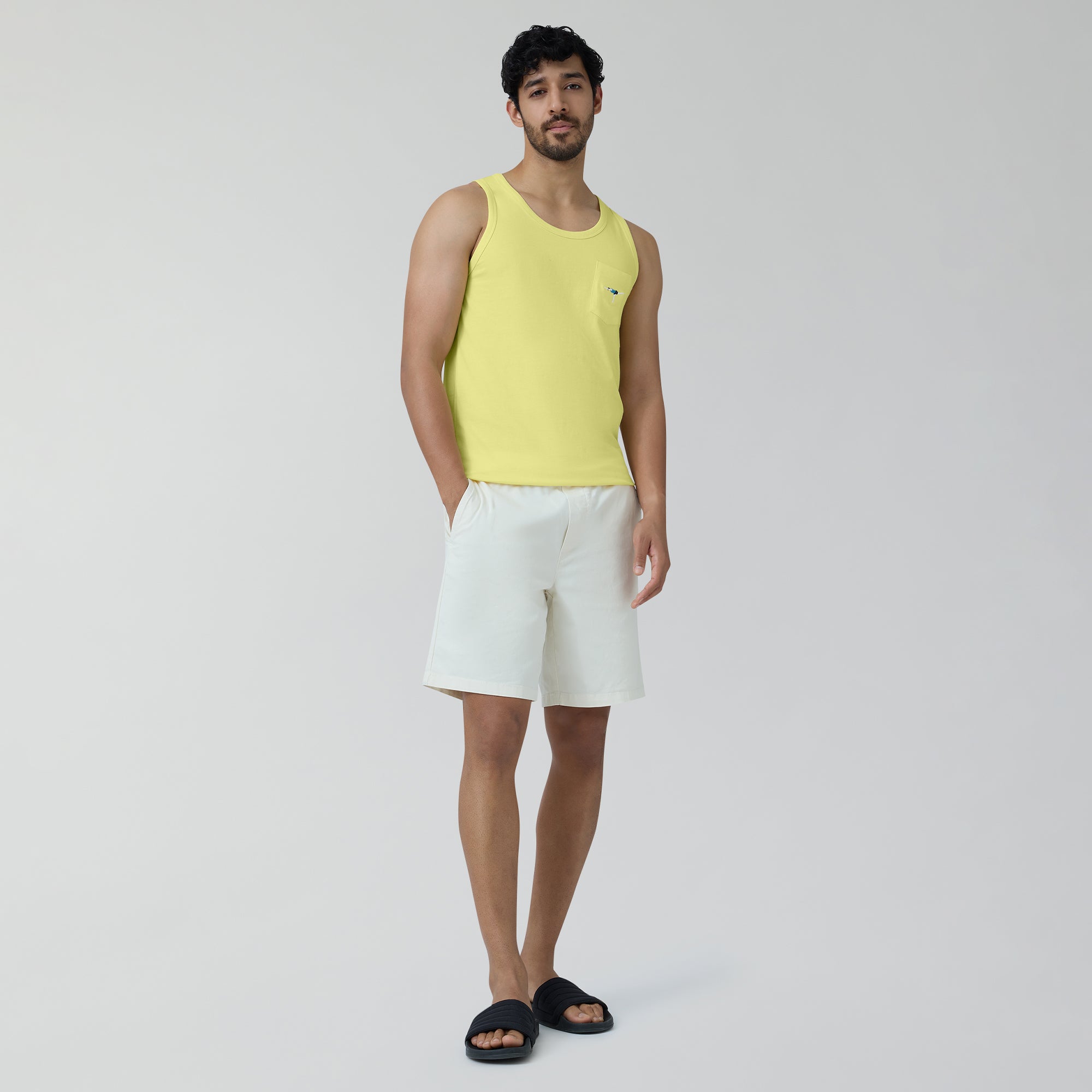 Renew Combed Cotton Tank Tops Butter Yellow