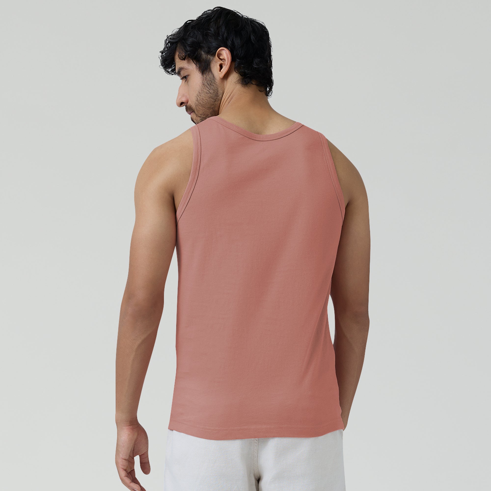 Renew Combed Cotton Tank Tops Pink Punch