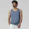 Renew Combed Cotton Tank Tops Slate Blue