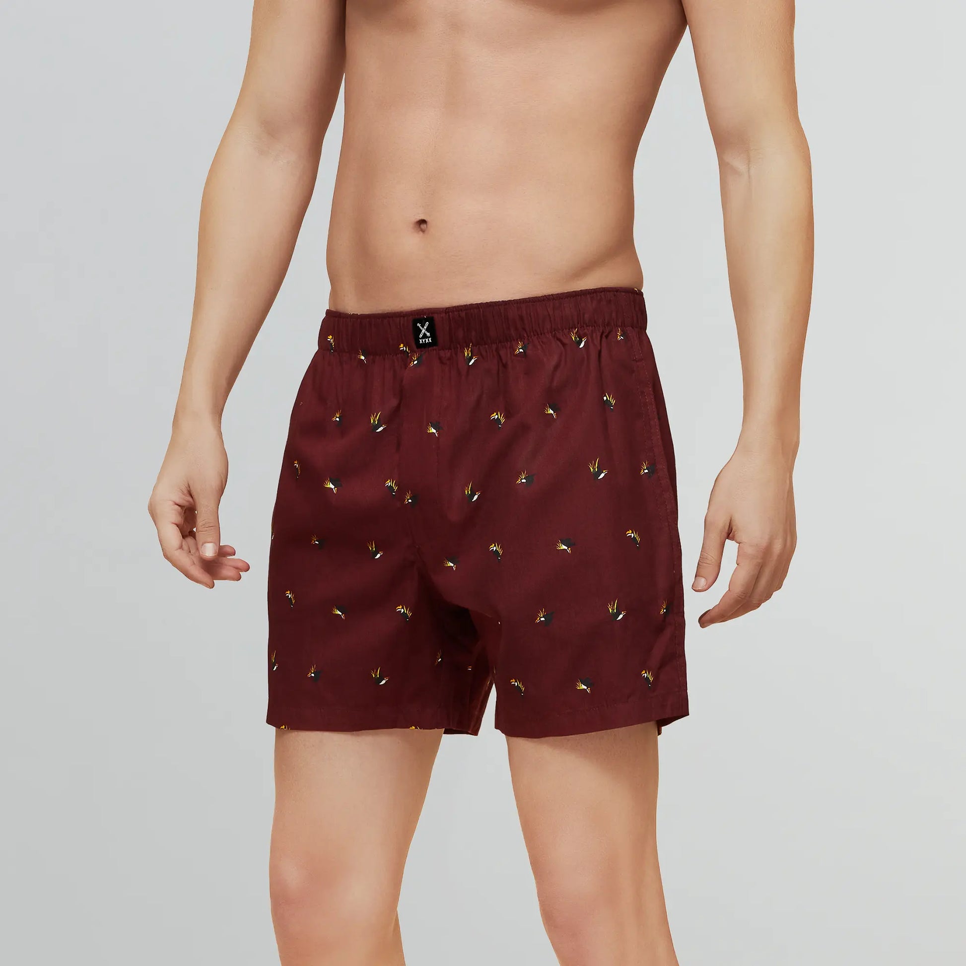 Savanna Cotton Boxers Hornbill Maroon - XYXX Crew