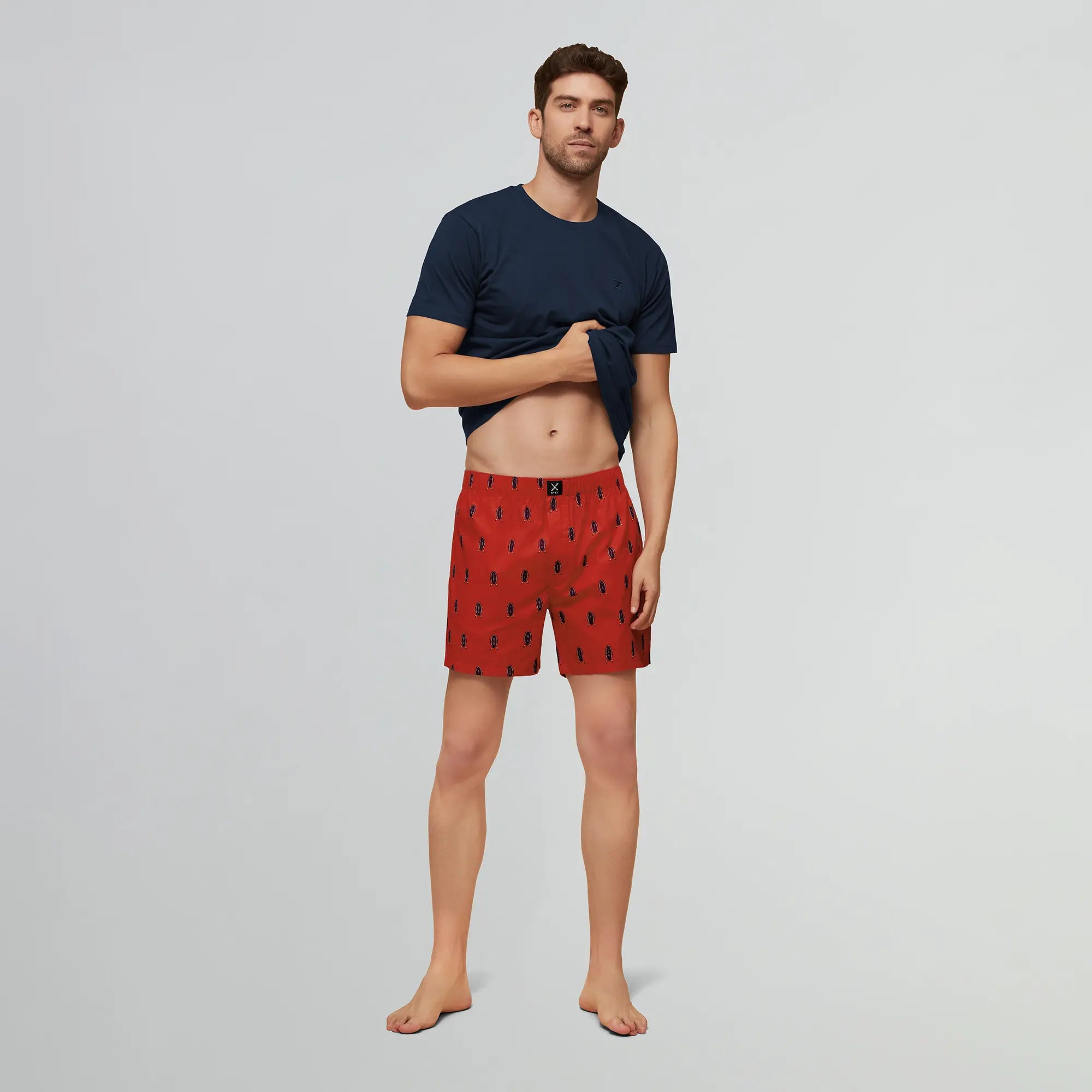Savanna Cotton Boxers Shield Red - XYXX Crew