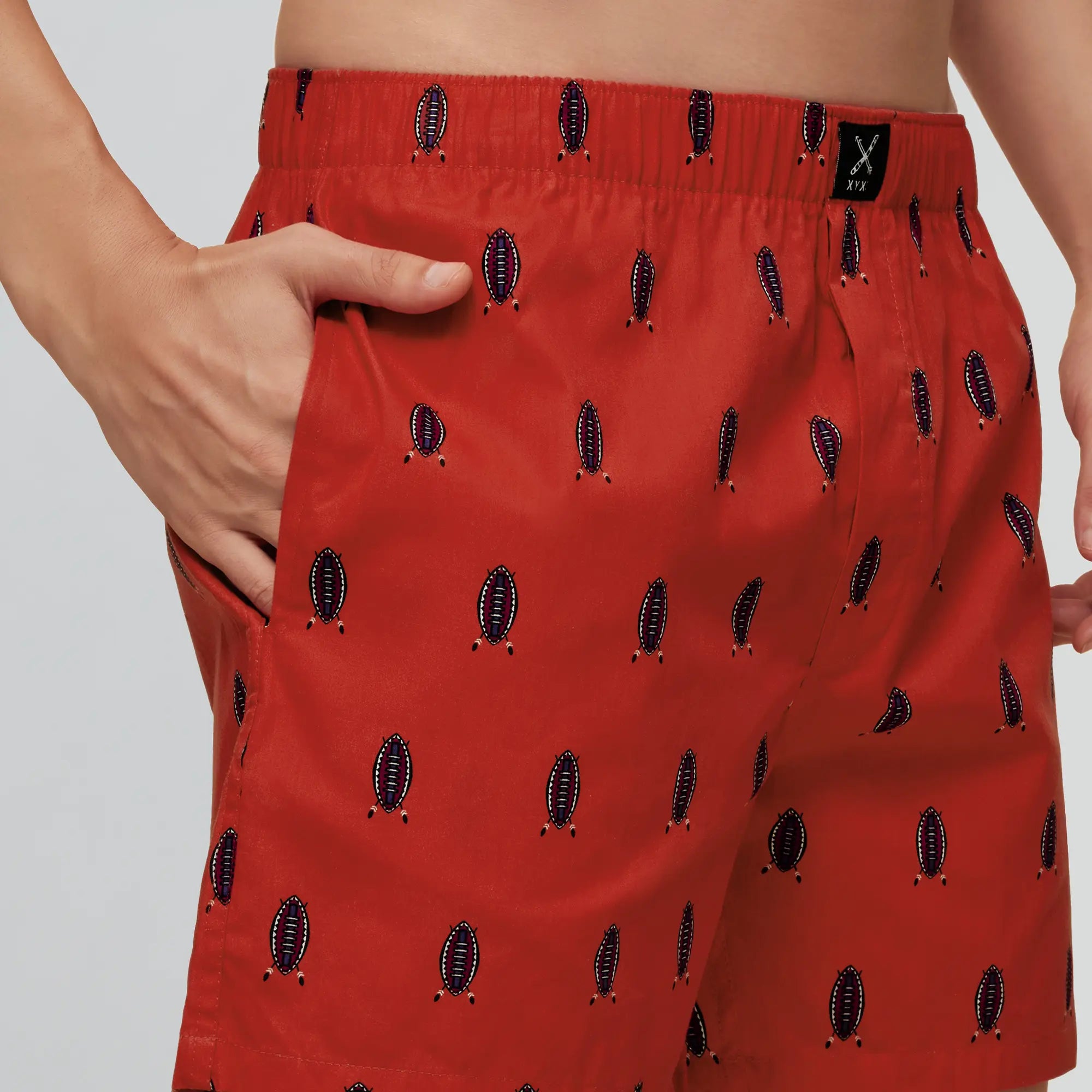 Savanna Cotton Boxers Shield Red - XYXX Crew