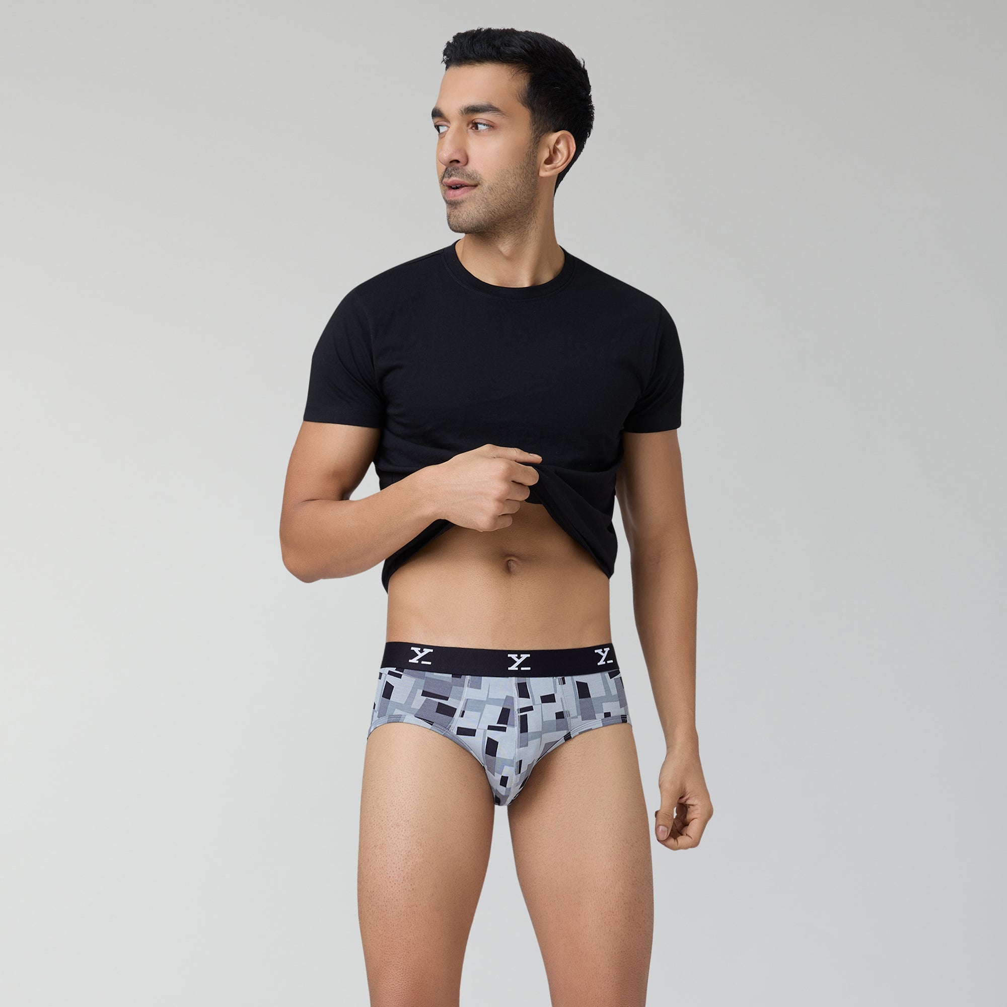 Shuffle Modal Briefs For Men Boxy Grey -  XYXX Crew