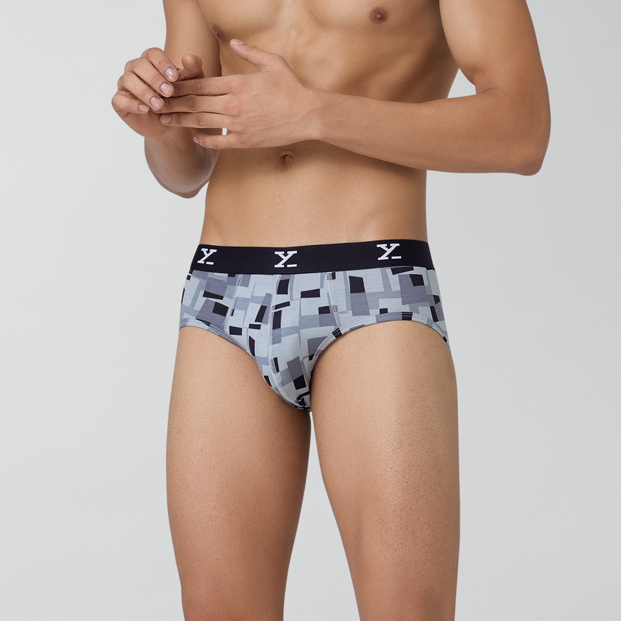 Shuffle Modal Briefs For Men Boxy Grey -  XYXX Crew