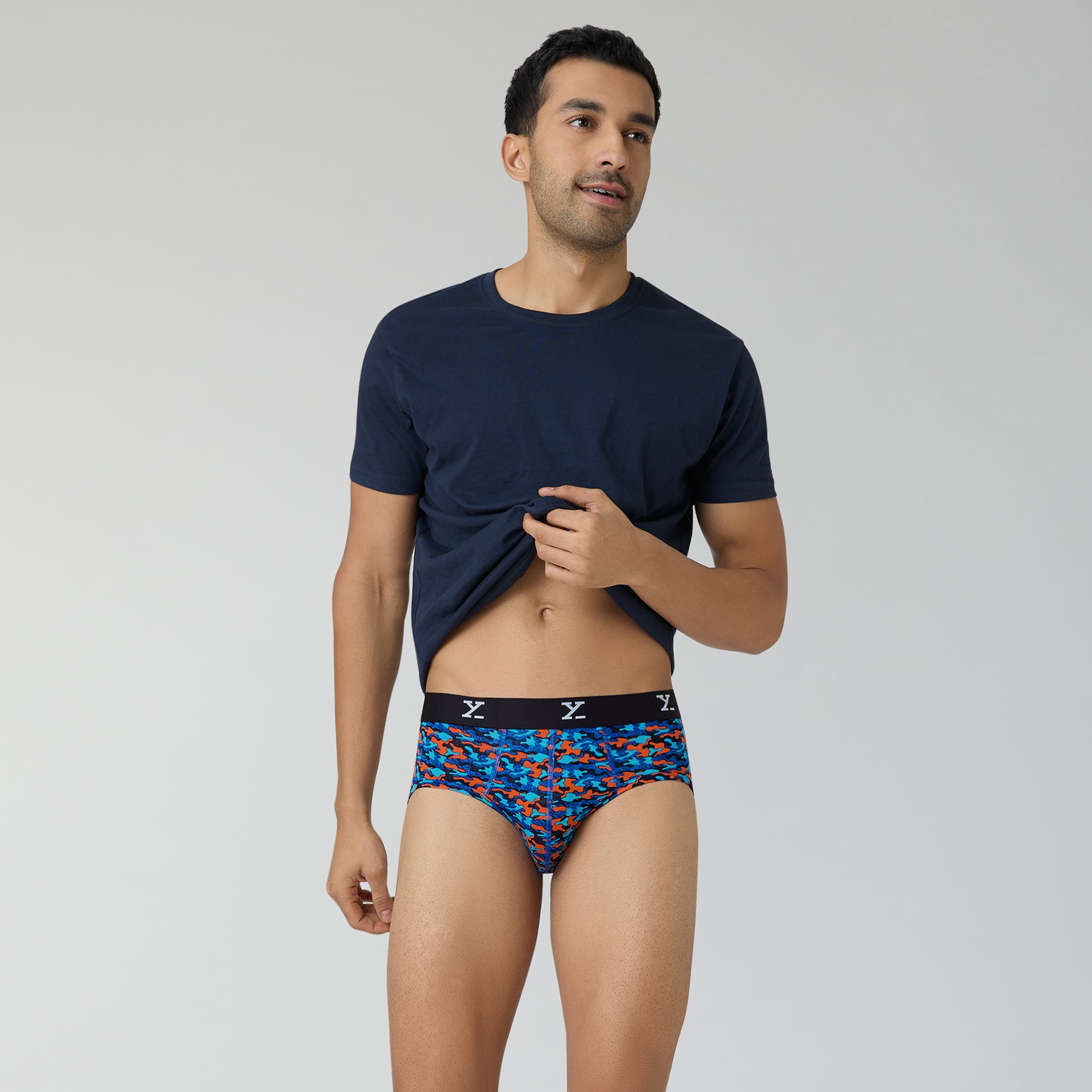 Shuffle Modal Briefs For Men Camouflage Blue -  XYXX Crew