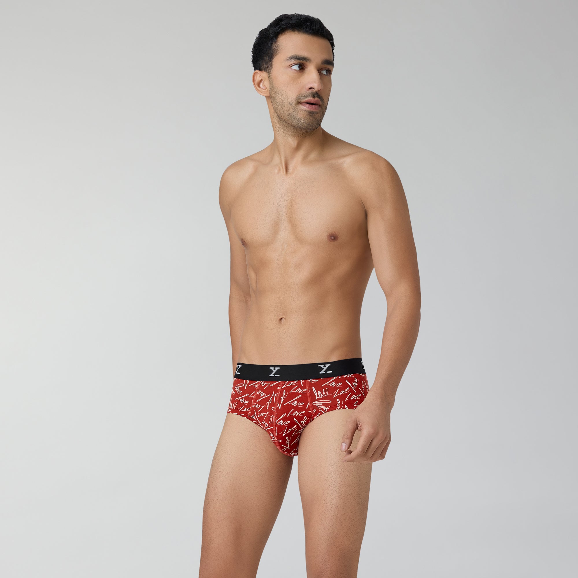 Modal Prints For You Briefs Lovestruck Red