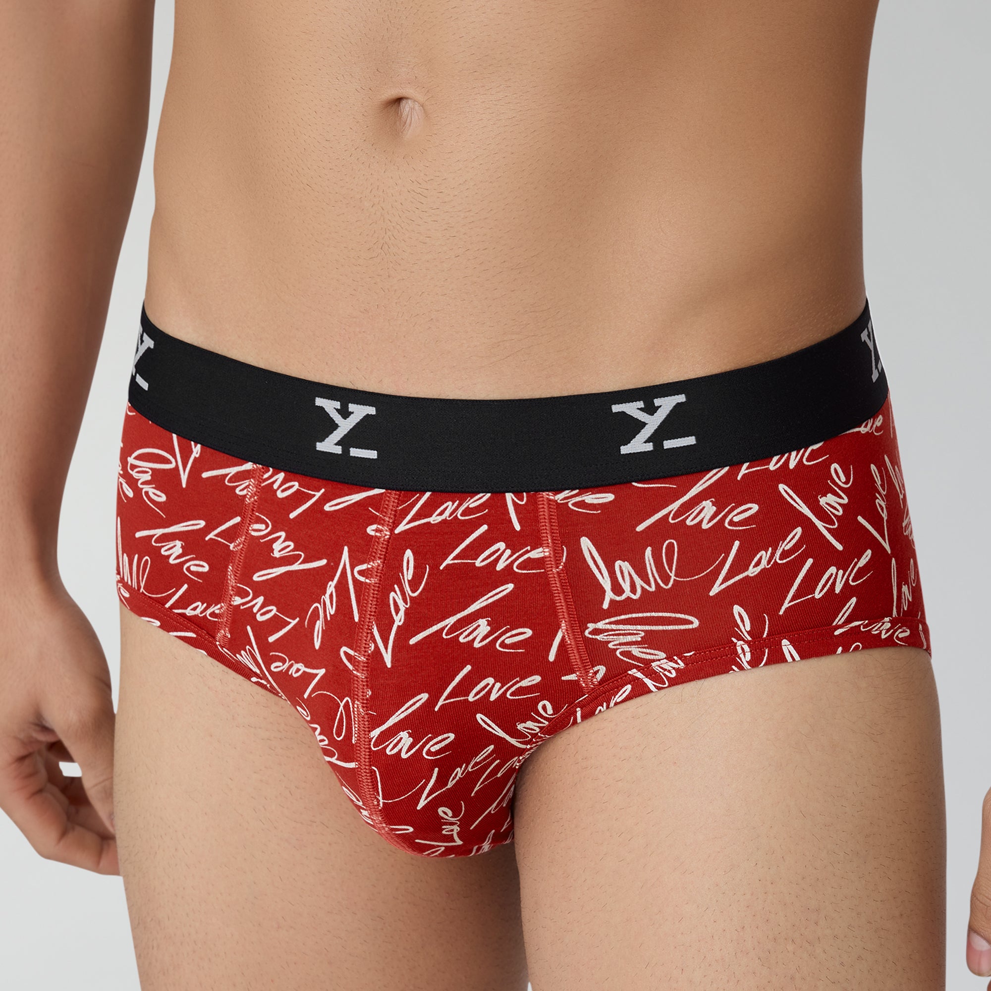 Modal Prints For You Briefs Lovestruck Red