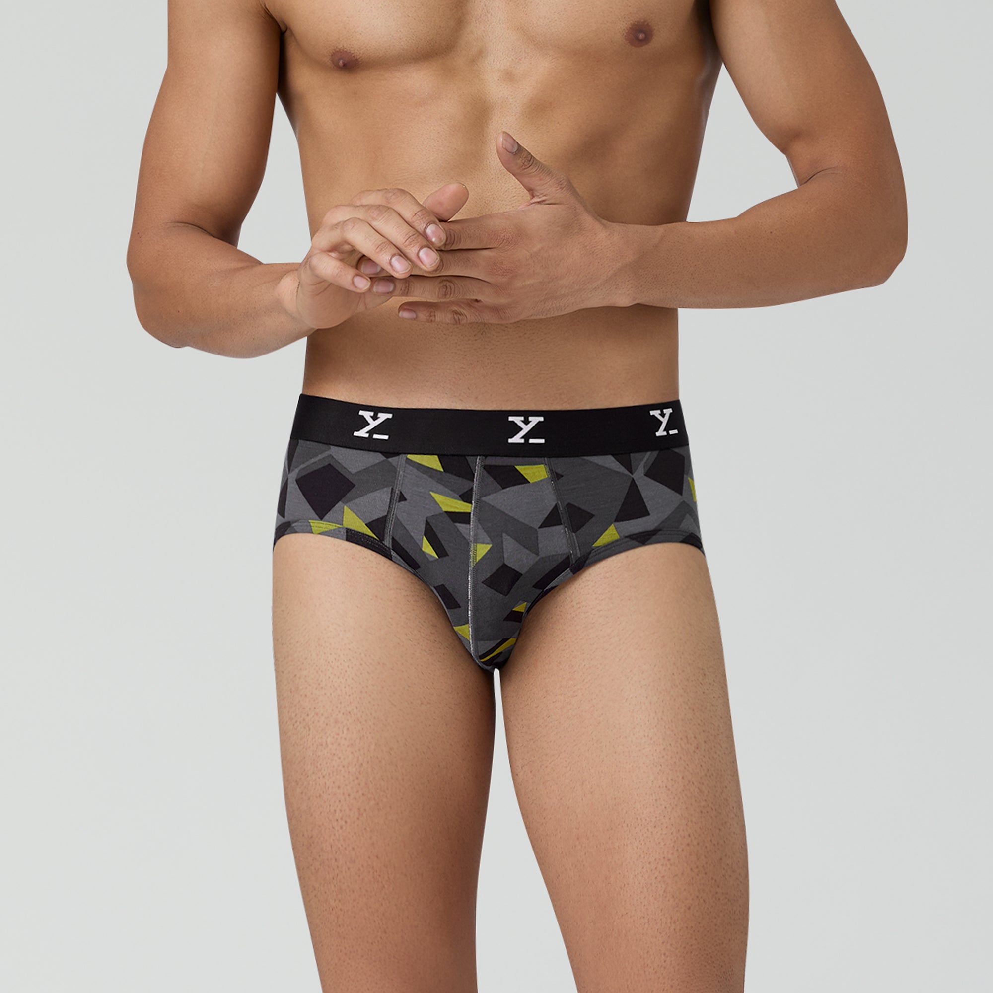 Shuffle Modal Briefs For Men Prism Grey -  XYXX Crew