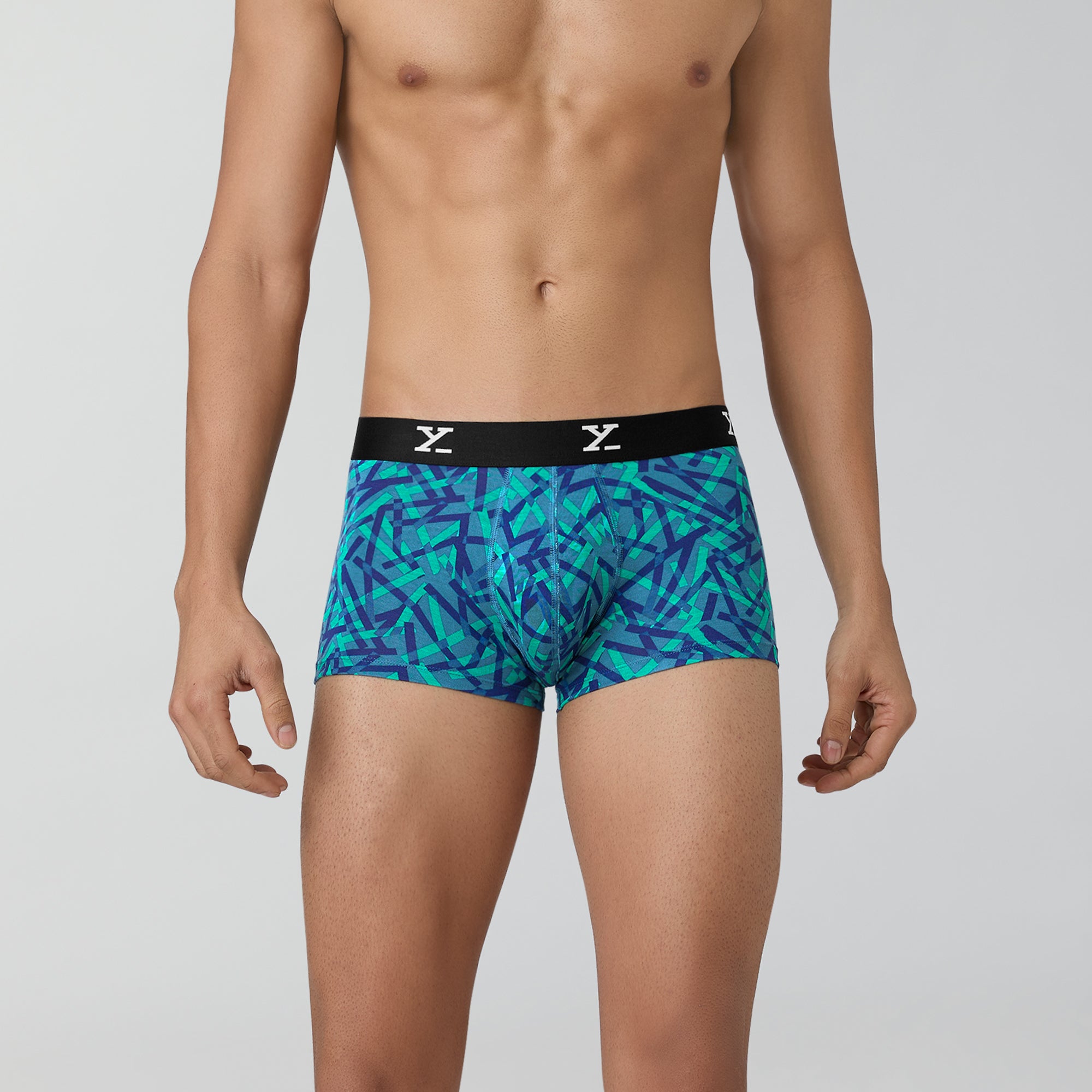 Shuffle Modal Trunks For Men Aqua Strokes -  XYXX Crew