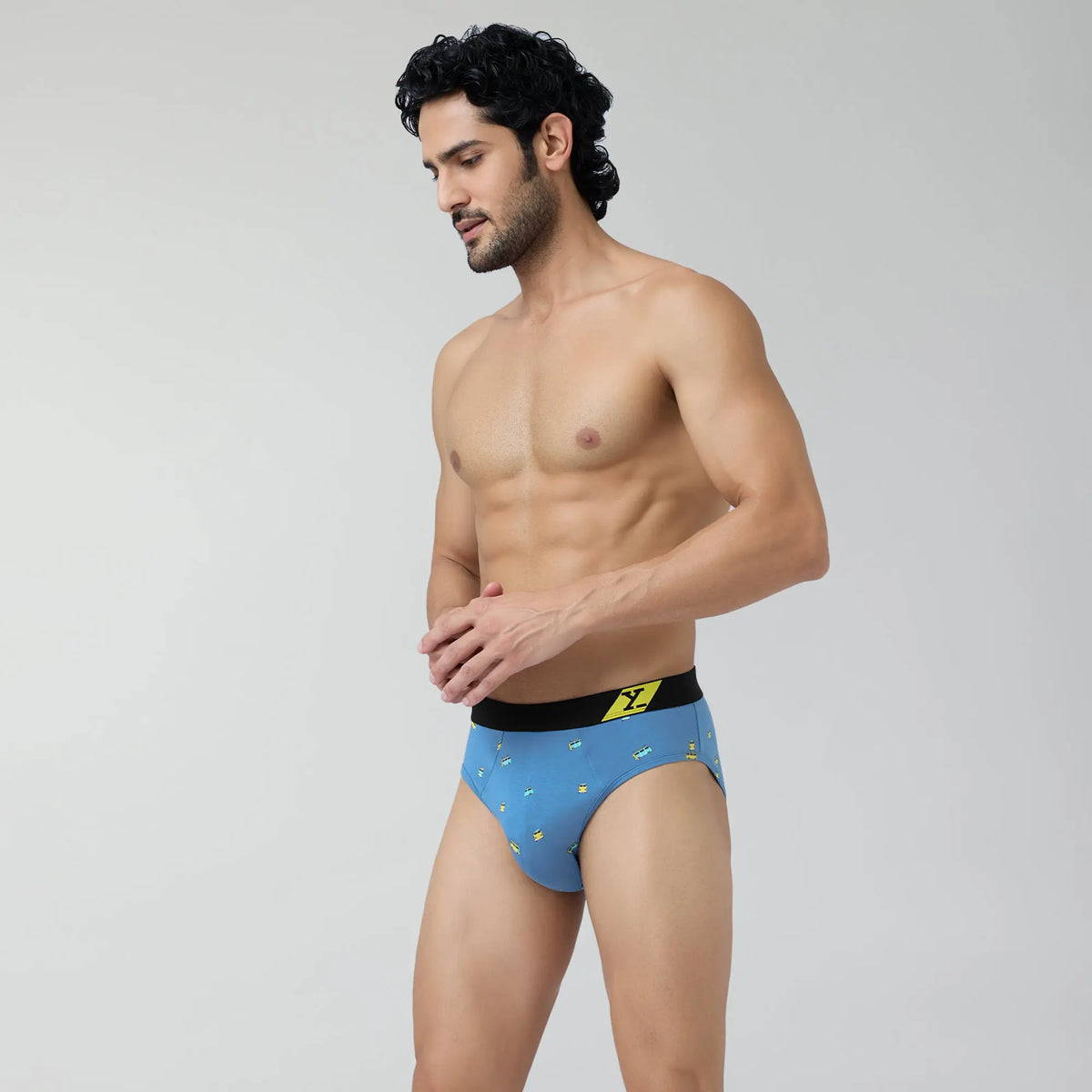 Splash Cotton Stretch Briefs Bus Blue - XYXX Crew