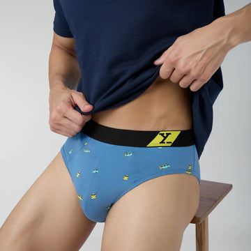 Splash Cotton Stretch Briefs Bus Blue - XYXX Crew