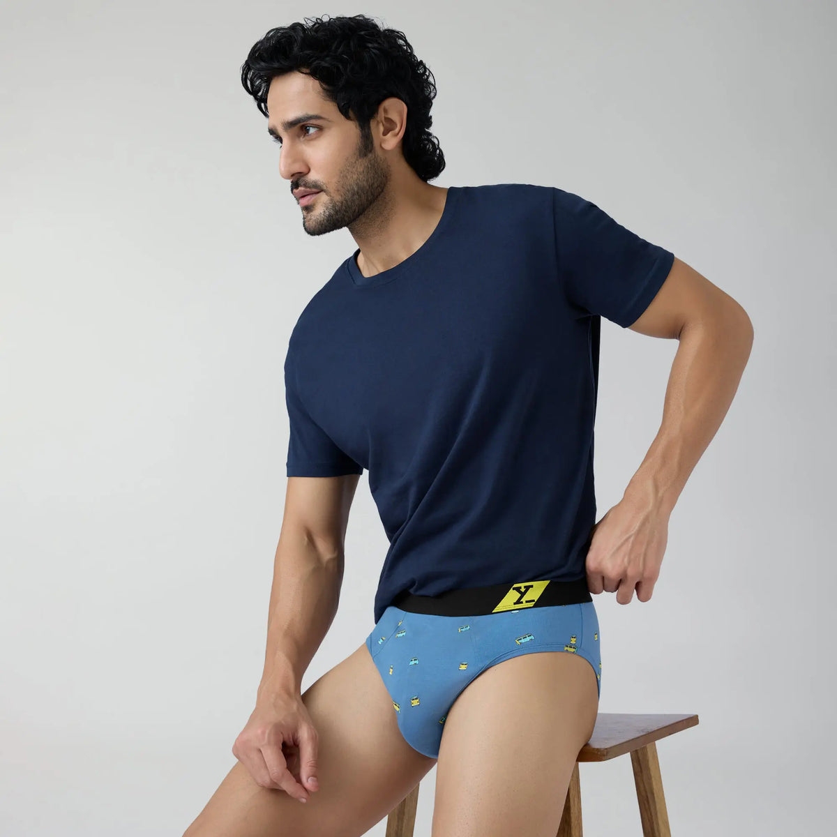 Splash Cotton Stretch Briefs Bus Blue - XYXX Crew