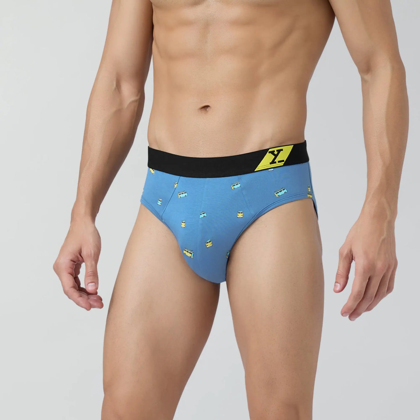 Splash Cotton Stretch Briefs Bus Blue - XYXX Crew