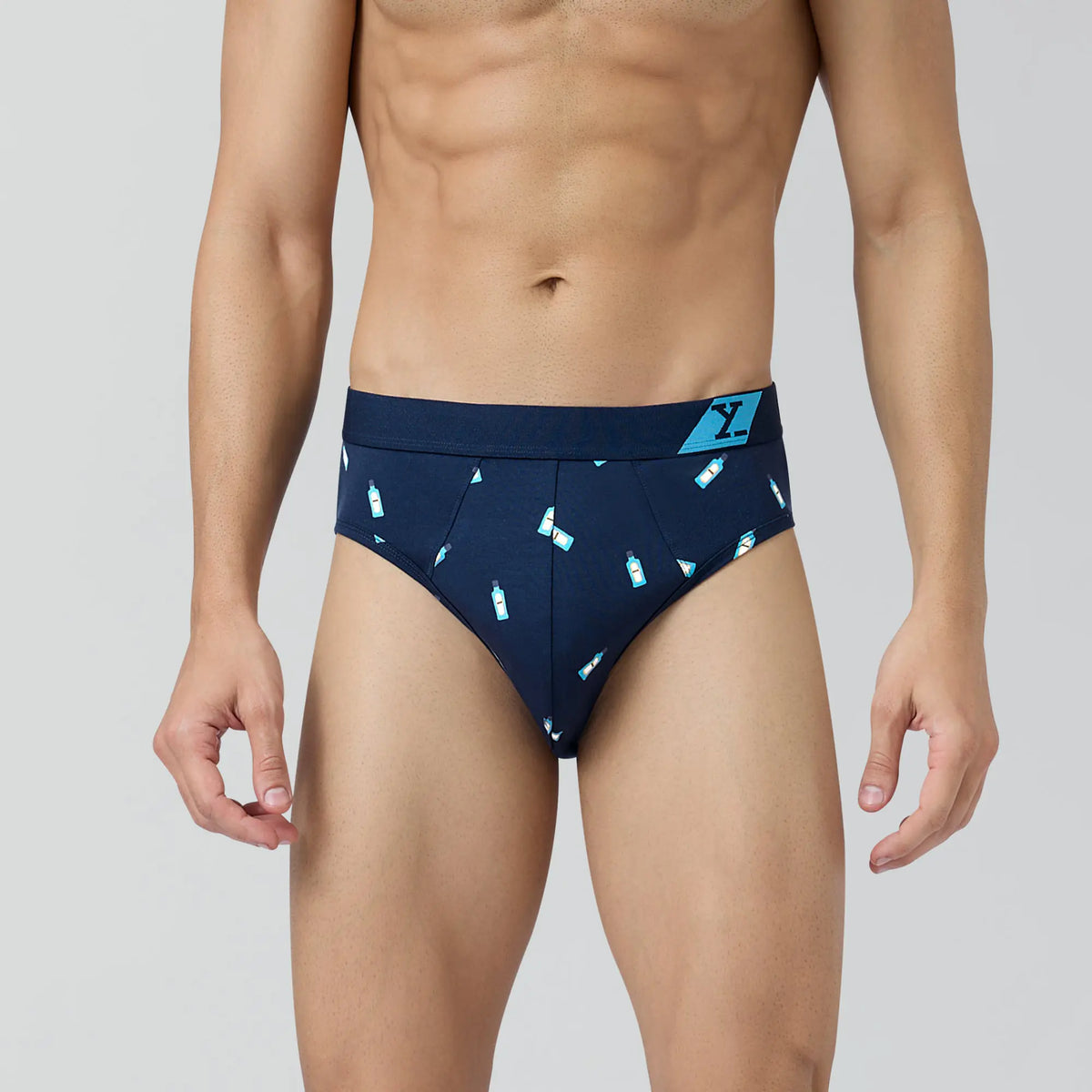 Splash Cotton Stretch Briefs Gin Blue - XYXX Crew