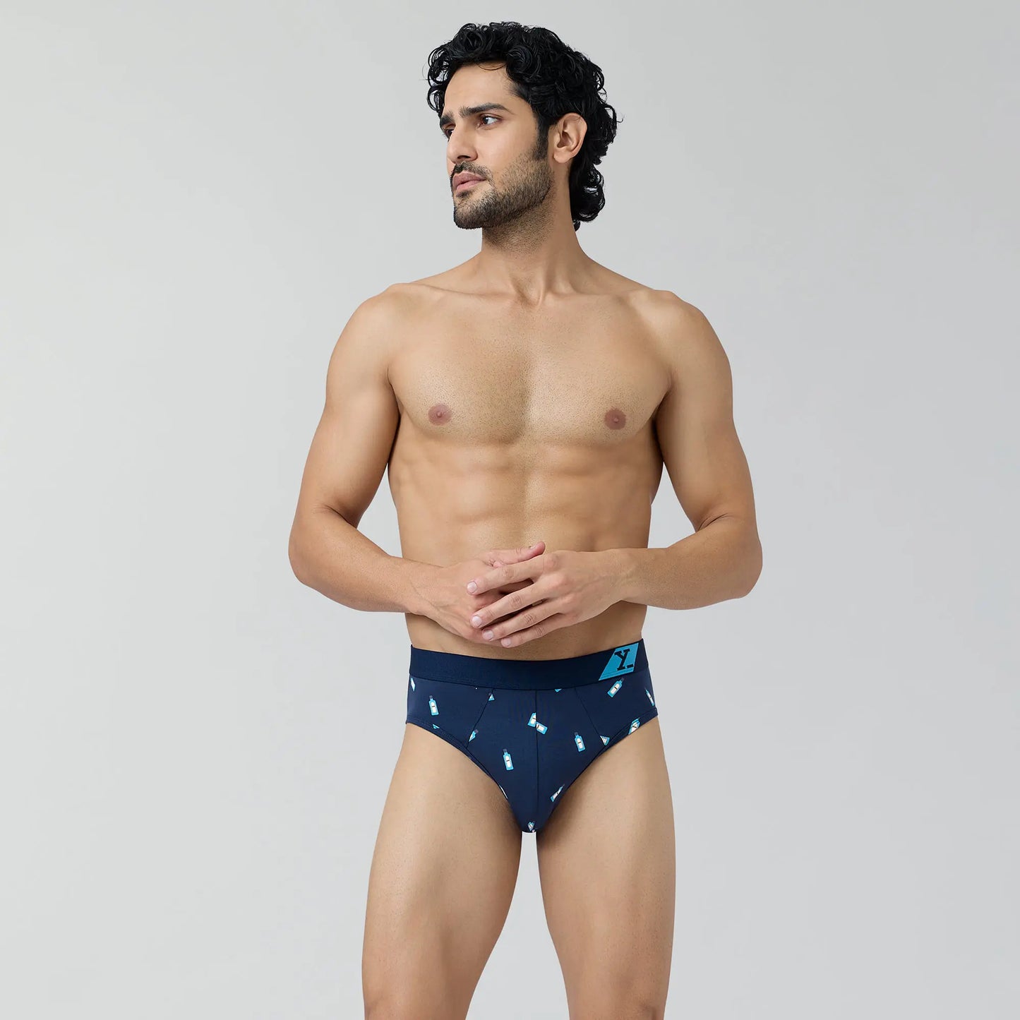 Splash Cotton Stretch Briefs Gin Blue - XYXX Crew