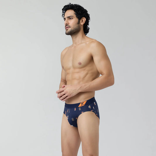 Splash Cotton Stretch Briefs Surfboard Blue - XYXX Crew