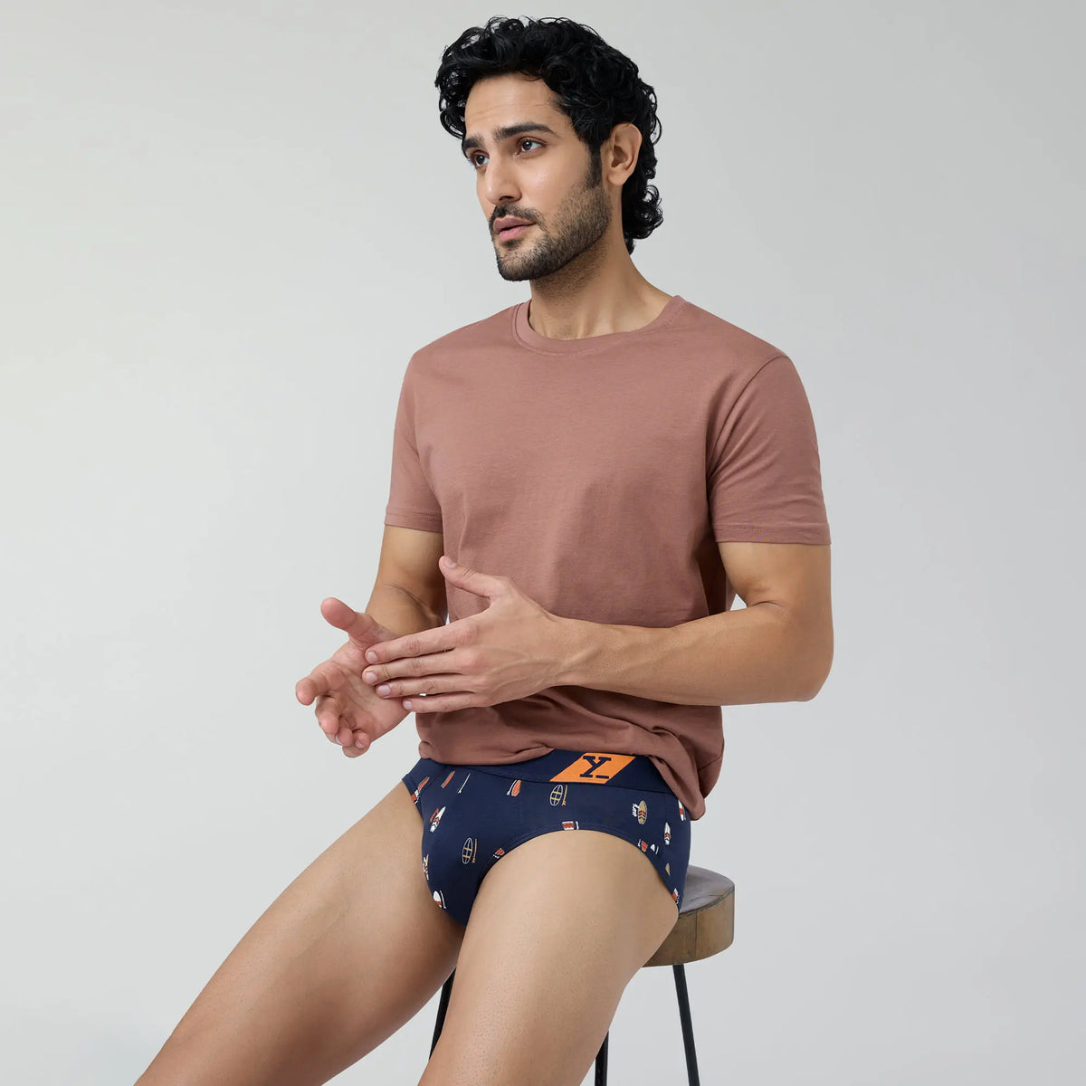 Splash Cotton Stretch Briefs Surfboard Blue - XYXX Crew