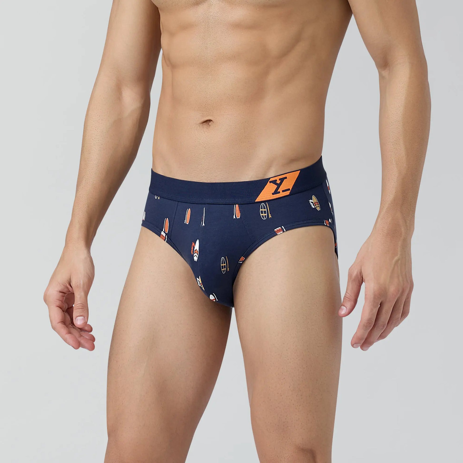 Splash Cotton Stretch Briefs Surfboard Blue - XYXX Crew
