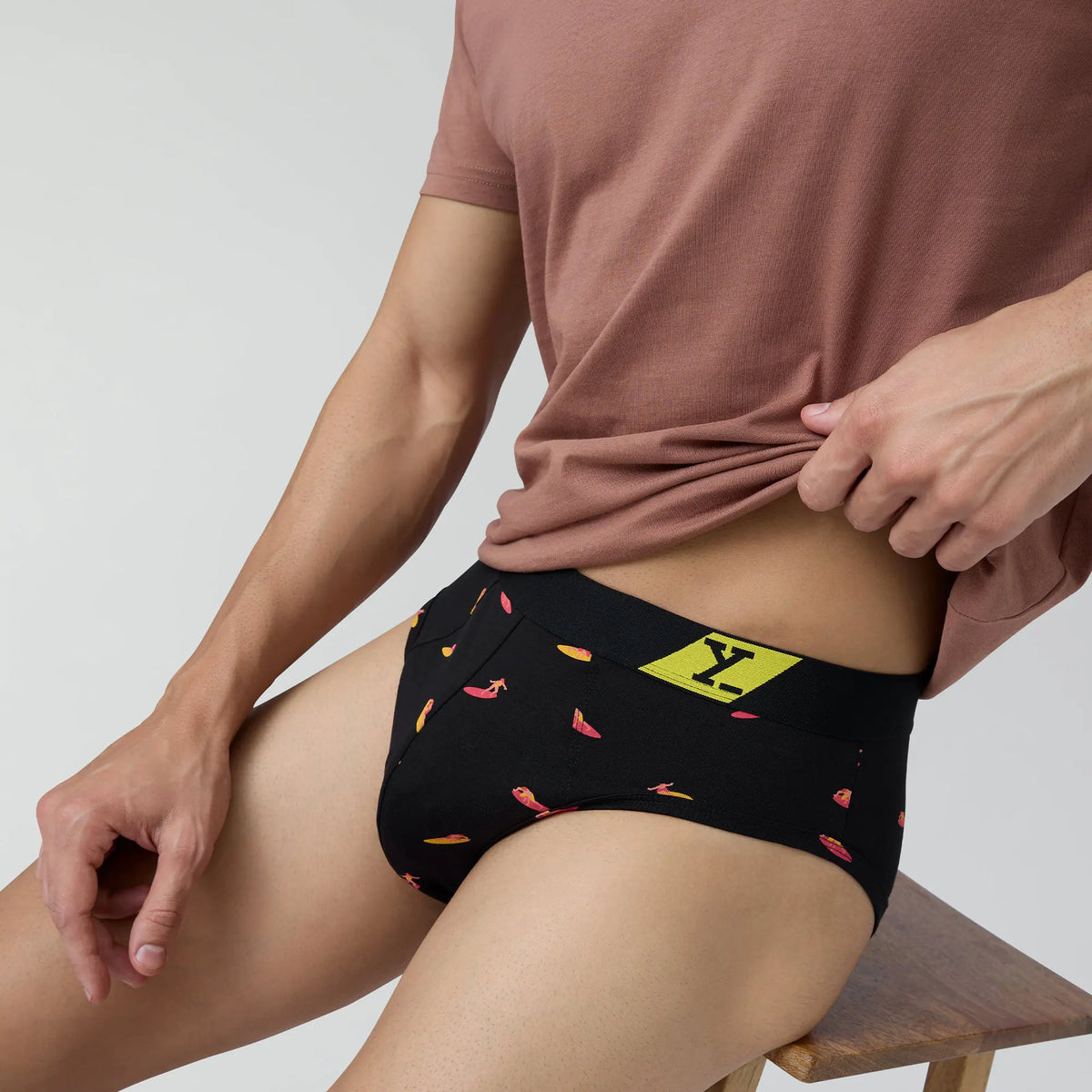 Splash Cotton Stretch Briefs Surfer Black - XYXX Crew