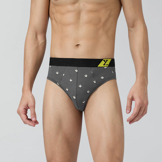 Splash Cotton Stretch Briefs Vespa Grey - XYXX Crew