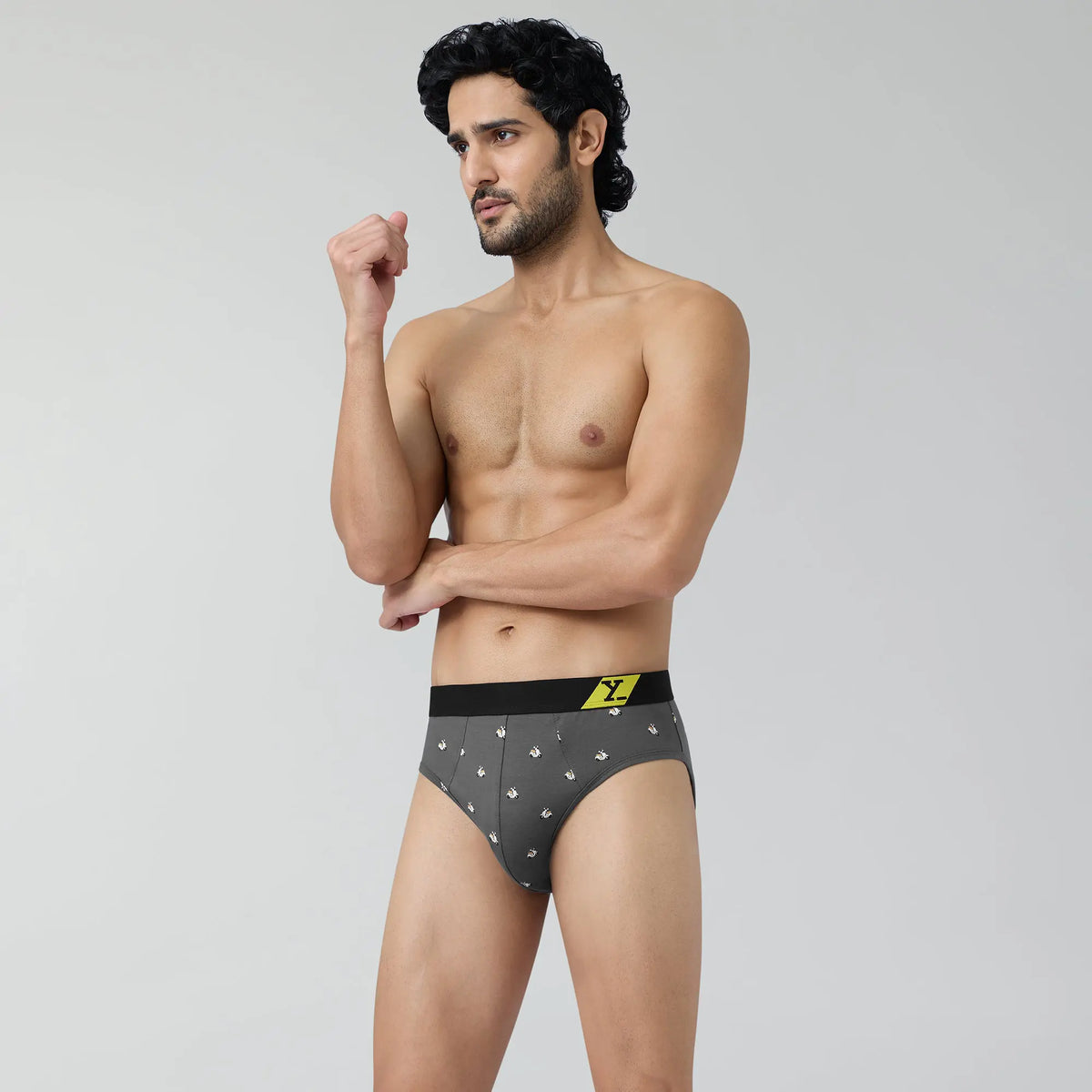 Splash Cotton Stretch Briefs Vespa Grey - XYXX Crew