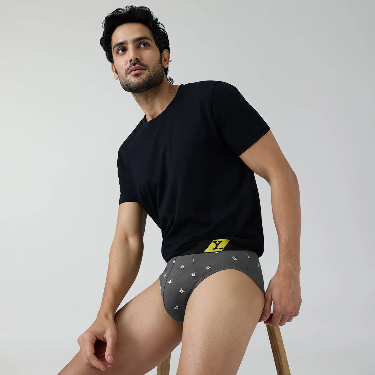 Splash Cotton Stretch Briefs Vespa Grey - XYXX Crew