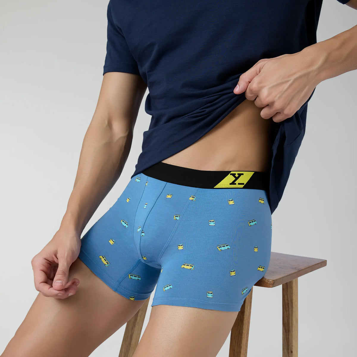 Splash Cotton Stretch Trunks Bus Blue - XYXX Crew