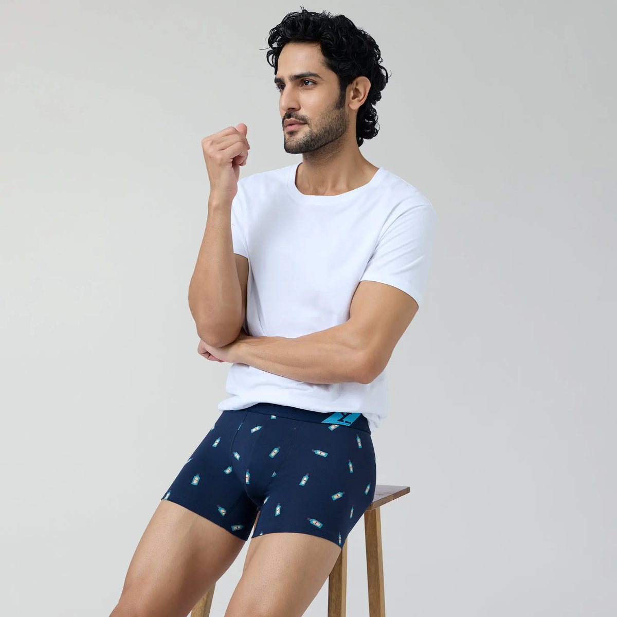 Splash Cotton Stretch Trunks Gin Blue - XYXX Crew