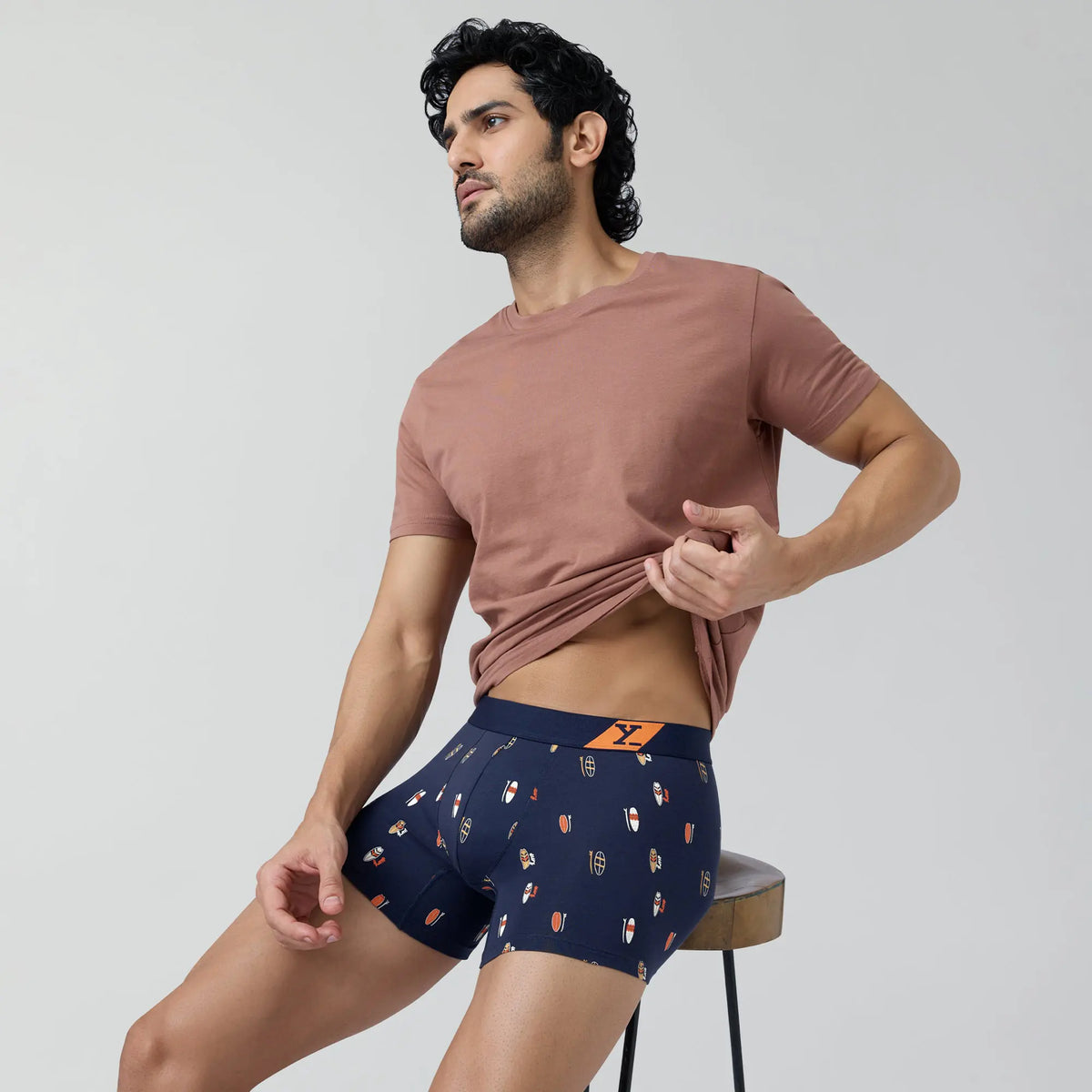 Splash Cotton Stretch Trunks Surfboard Blue - XYXX Crew