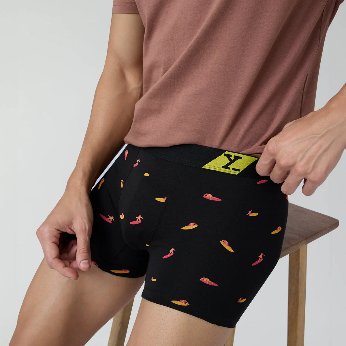 Splash Cotton Stretch Trunks Surfer Black - XYXX Crew