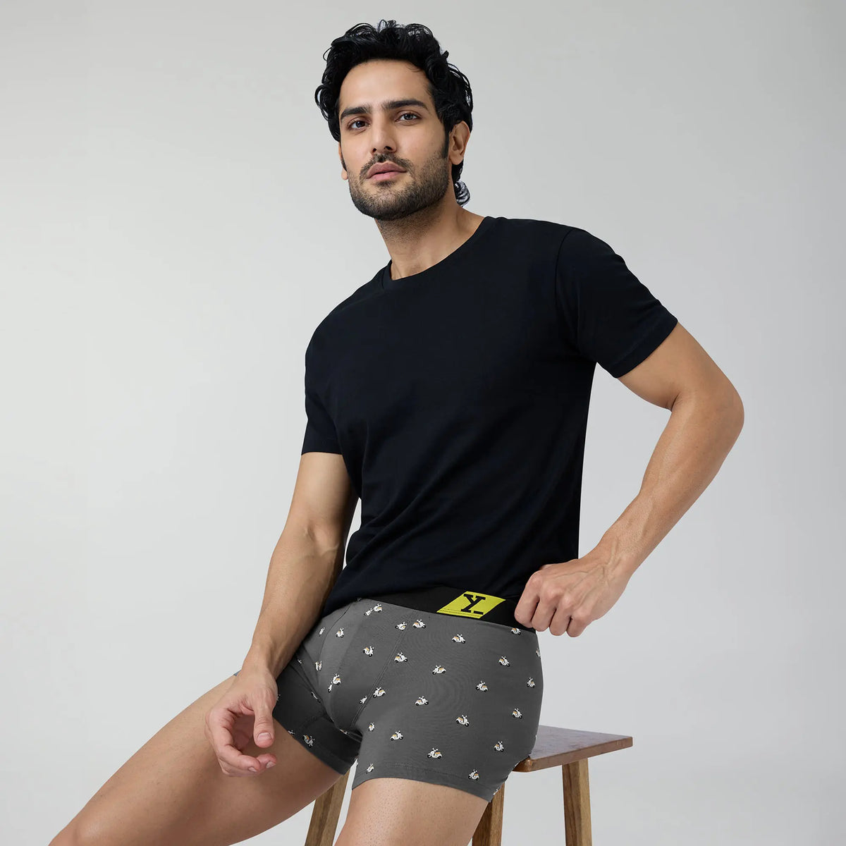 Splash Cotton Stretch Trunks Vespa Grey - XYXX Crew