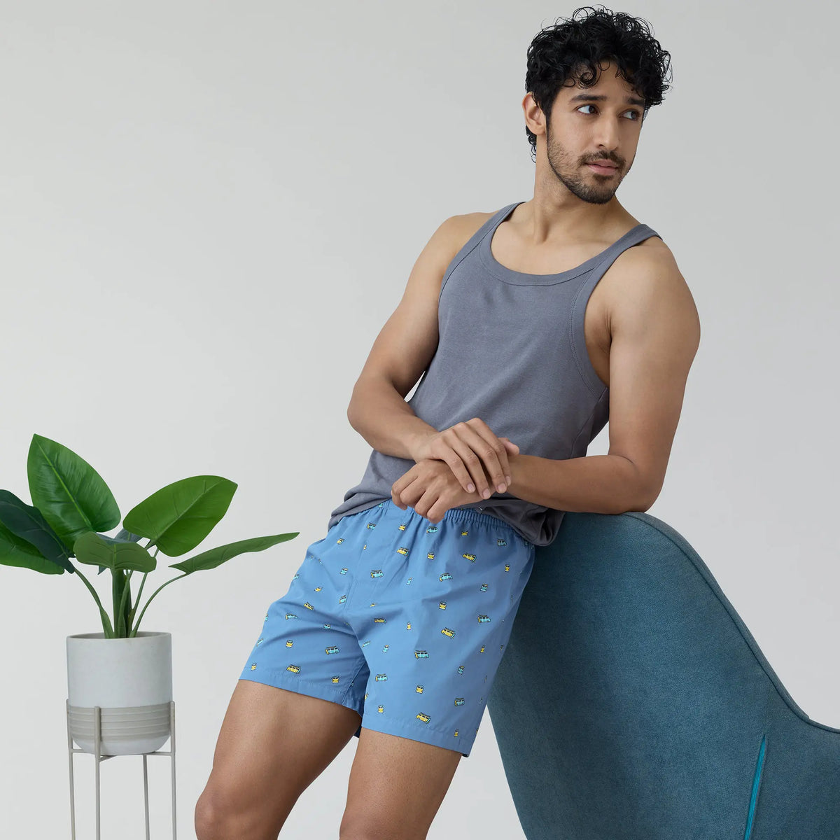 Splash Cotton Boxers - Bus Blue - XYXX Crew
