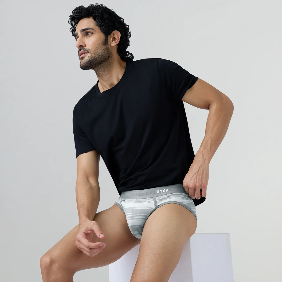 Streax Cotton Stretch Briefs Cloud Grey - XYXX Crew