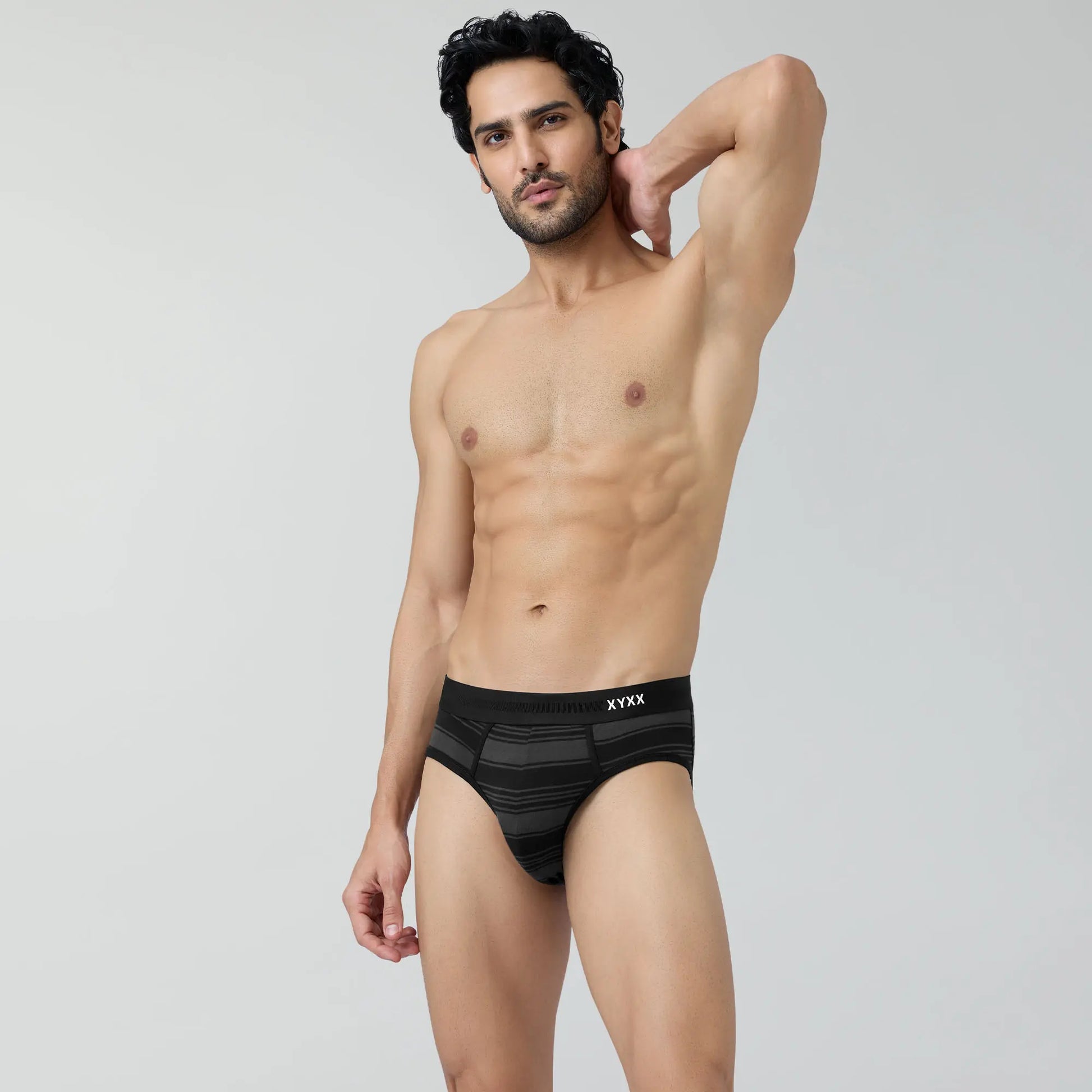 Streax Cotton Stretch Briefs Smoke Black - XYXX Crew