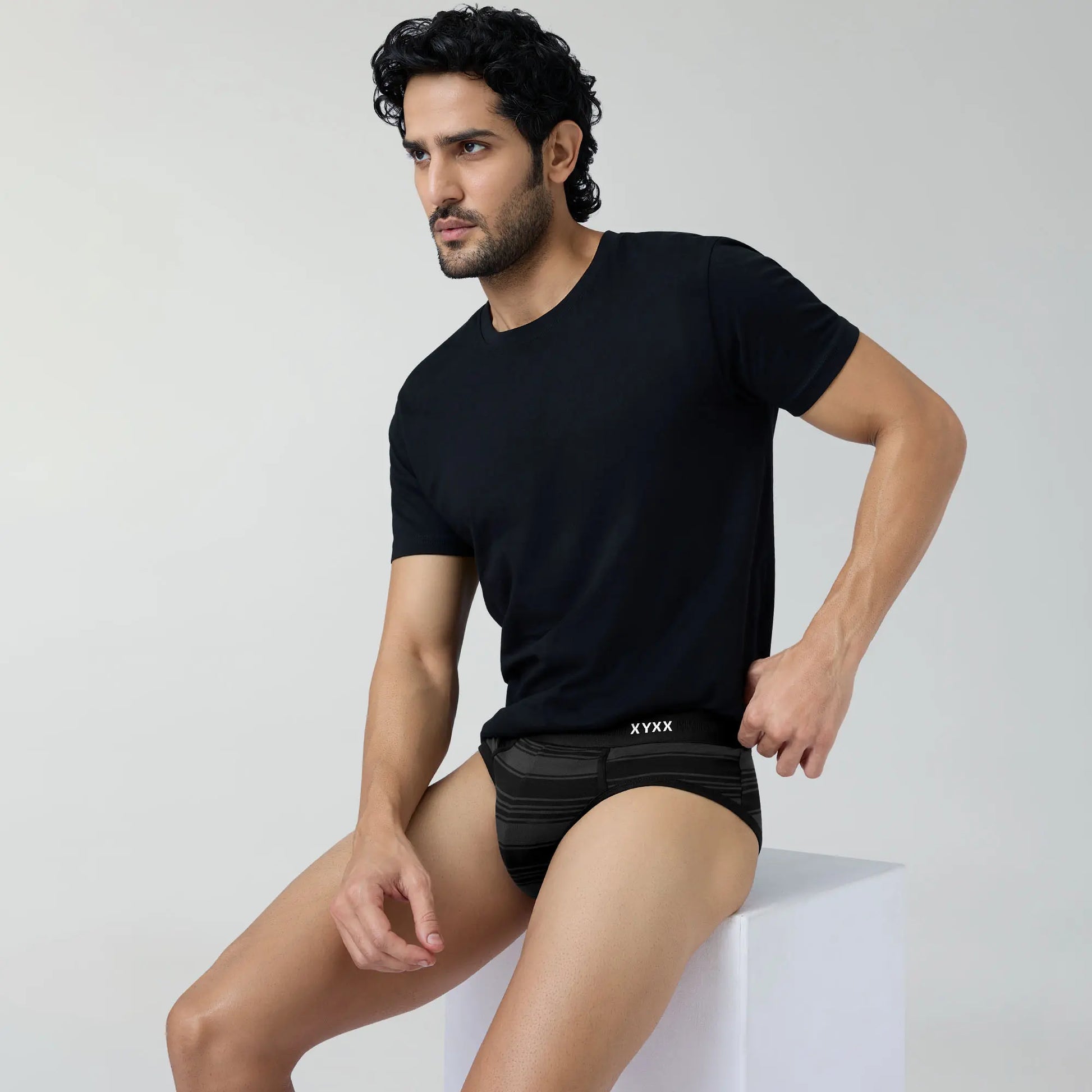 Streax Cotton Stretch Briefs Smoke Black - XYXX Crew