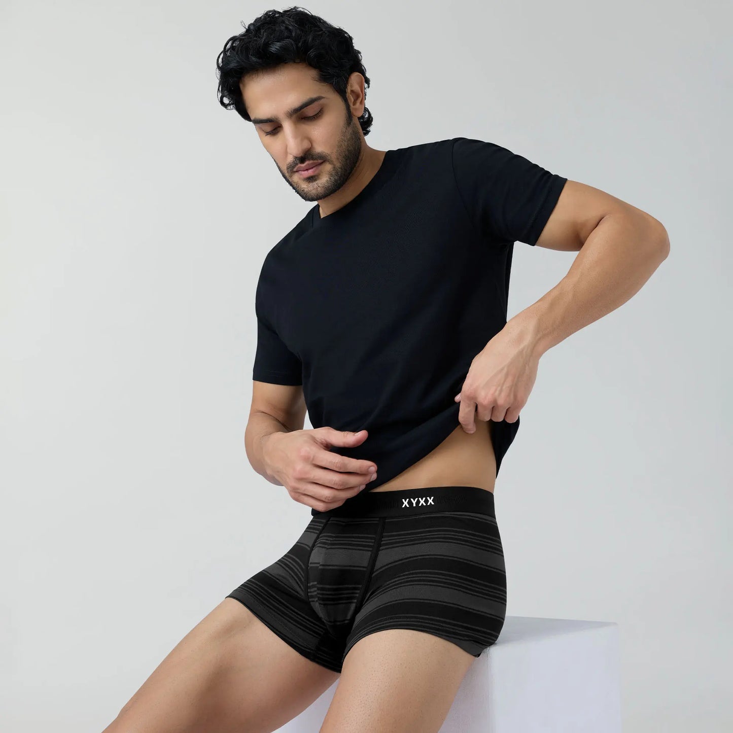 Streax Cotton Stretch Trunks Smoke Black - XYXX Crew