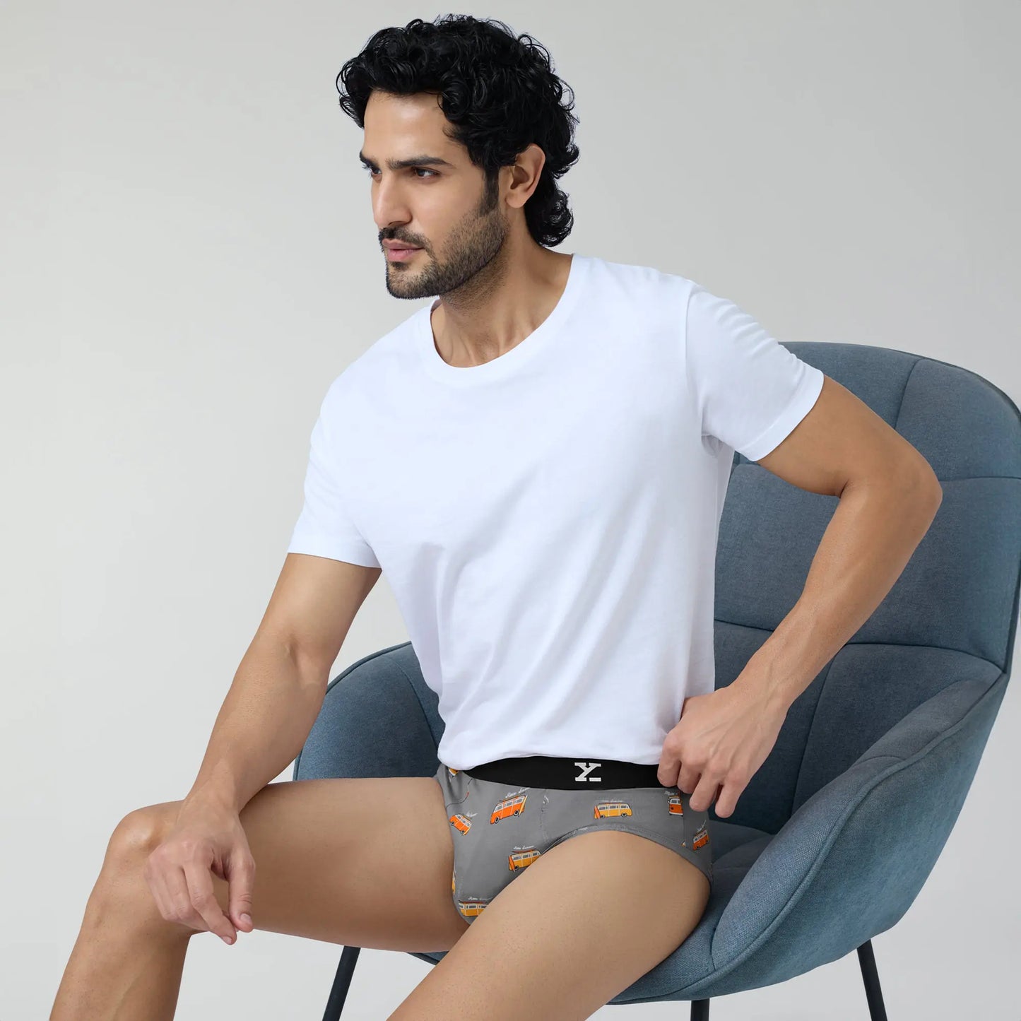 Surf Cotton Stretch Briefs Bus Grey - XYXX Crew