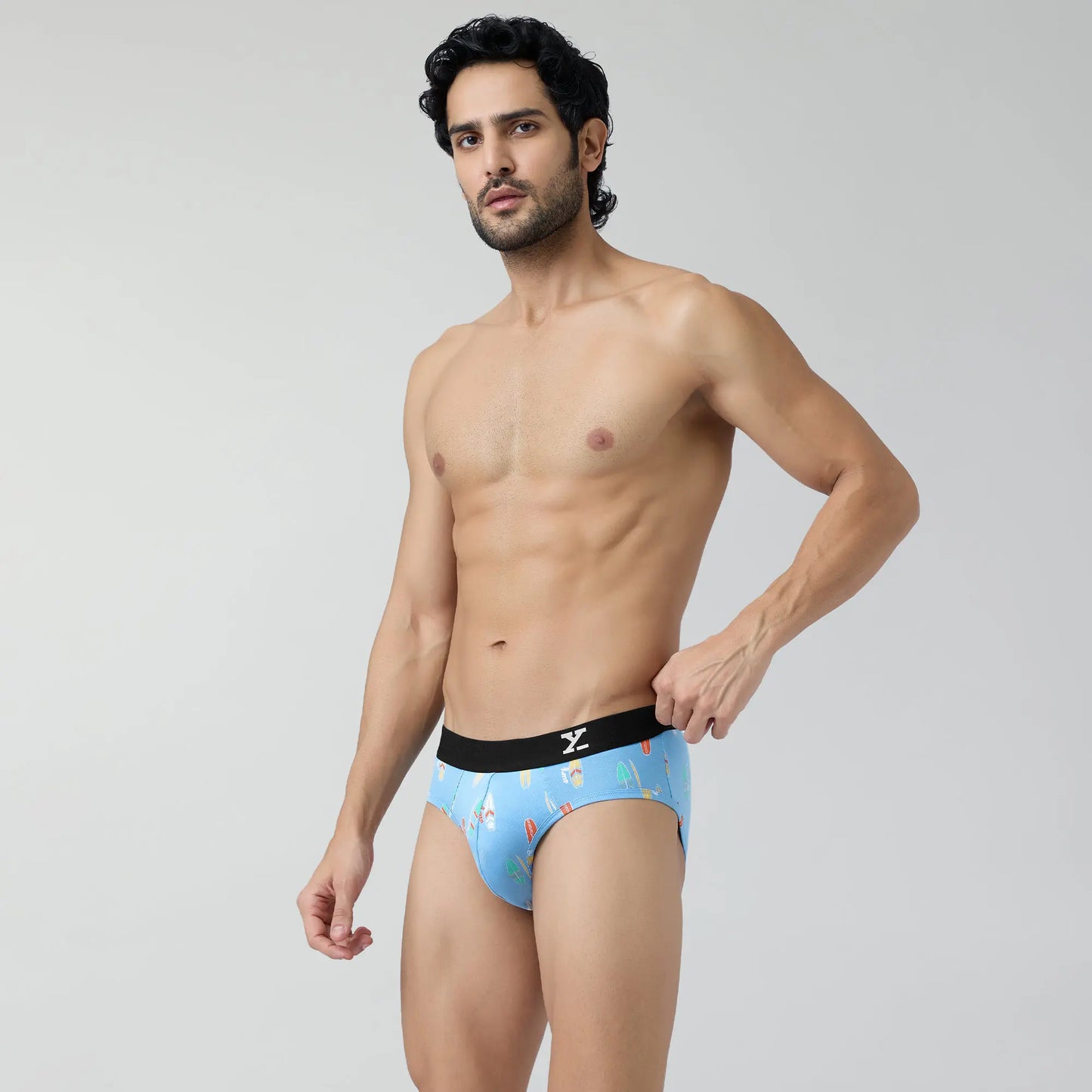 Surf Cotton Stretch Briefs Surfboard Blue - XYXX Crew