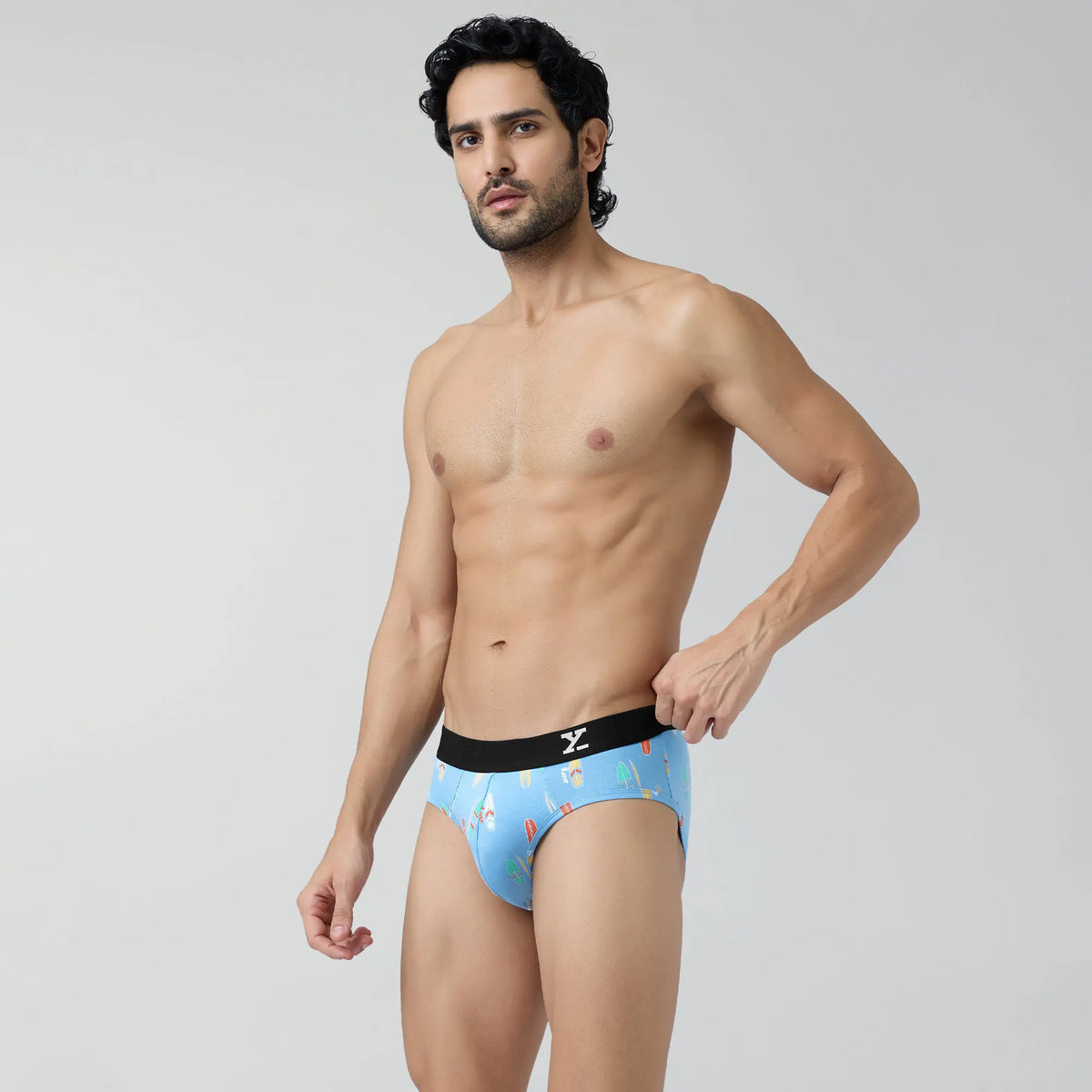 Surf Cotton Stretch Briefs Surfboard Blue - XYXX Crew