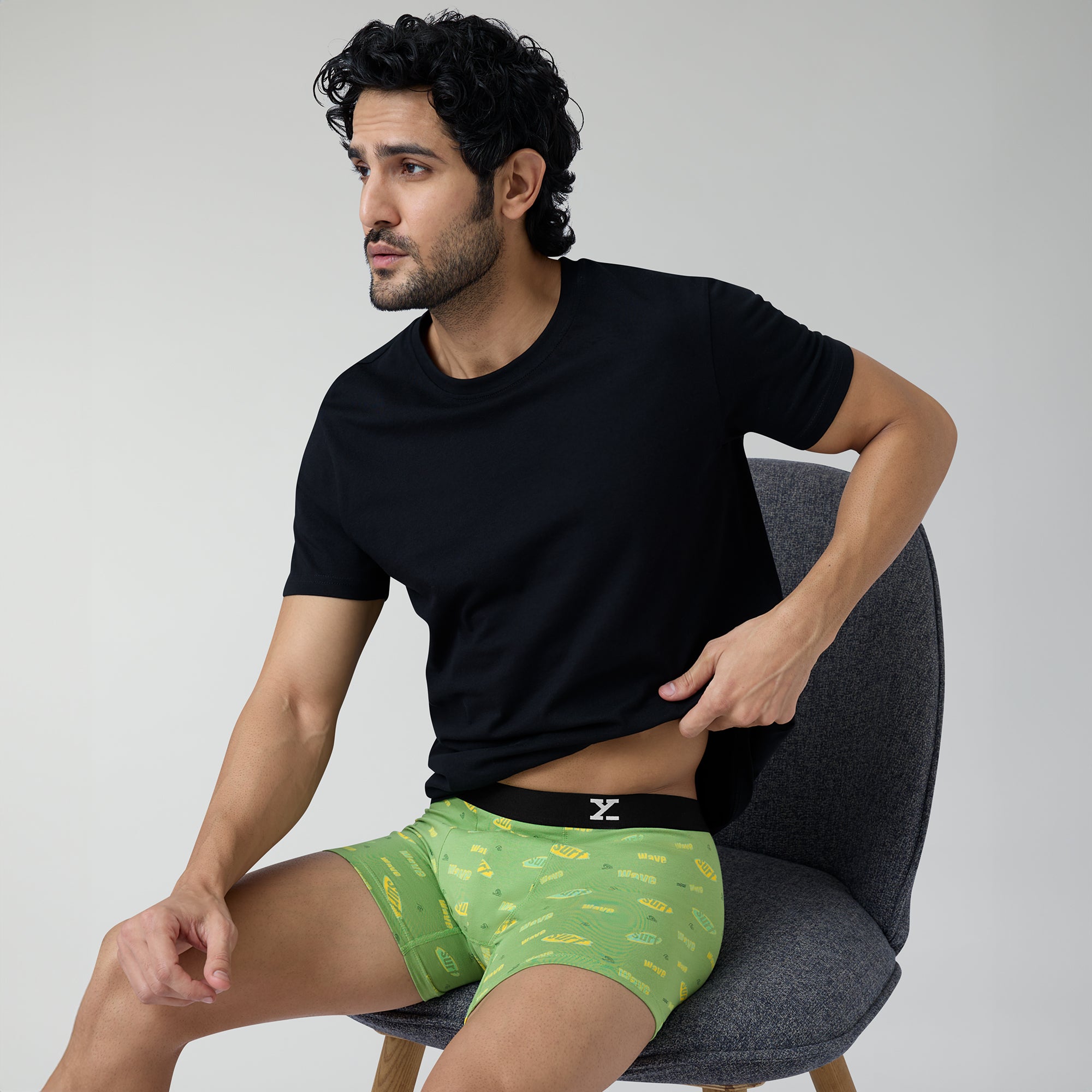 Surf Cotton Stretch Trunks Wave Green