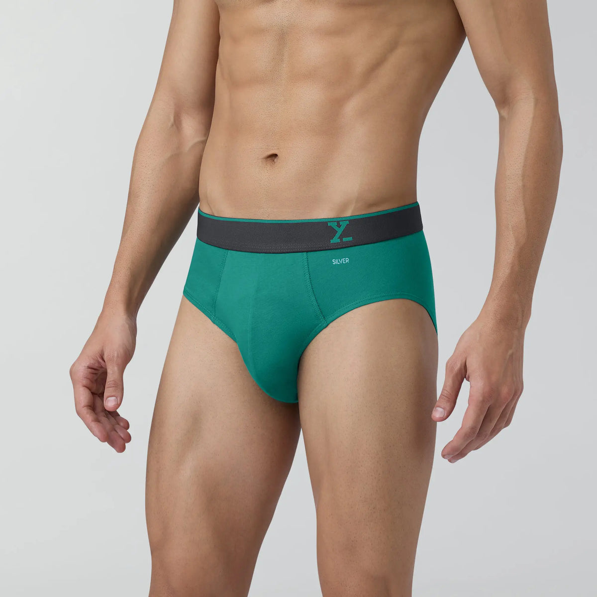 Traq Silver Cotton Briefs Aqua Green - XYXX Crew